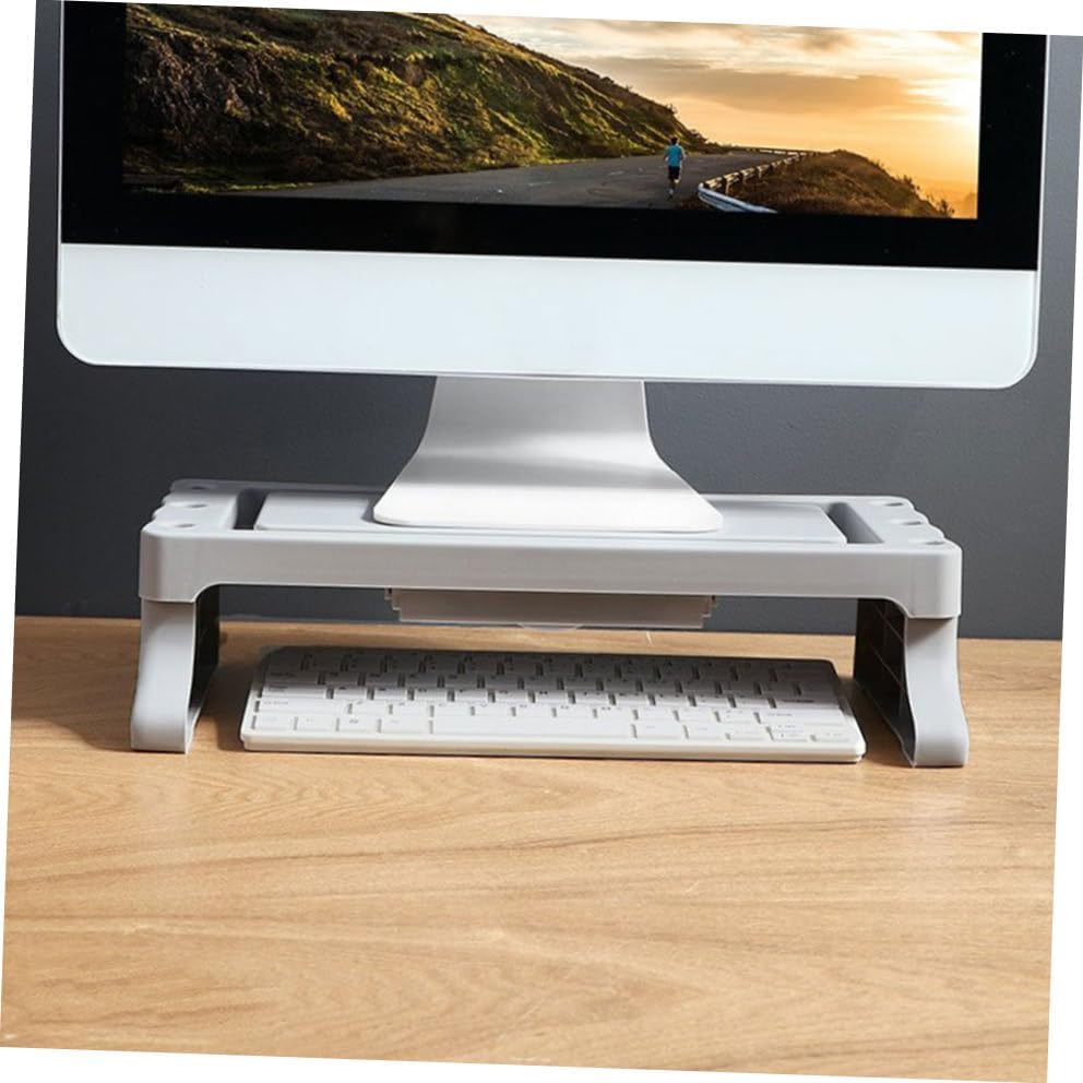 Desk Hutch Organizer for Home Office - Laptop Shelf & Storage