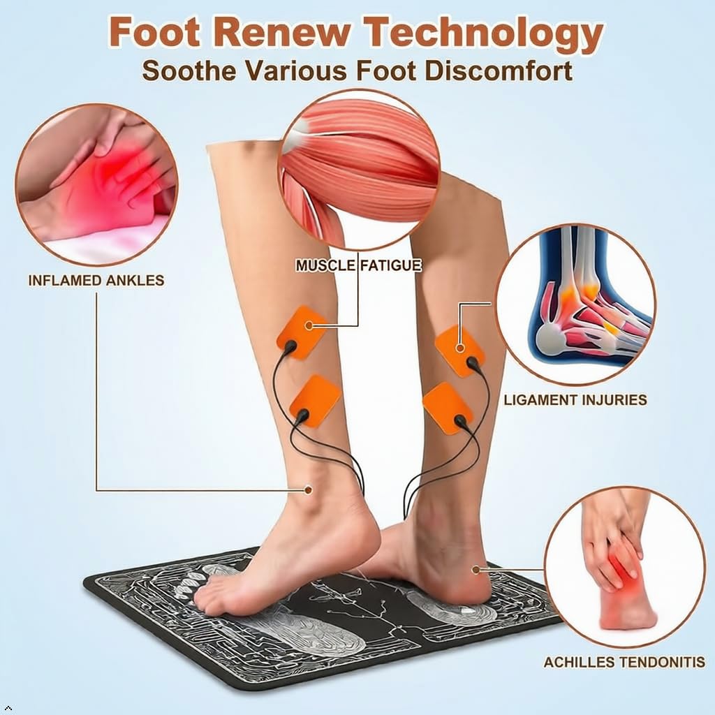 Siseca TENS and EMS, TENS and Muscle Stimulator, Portable Massager for Foot/Body