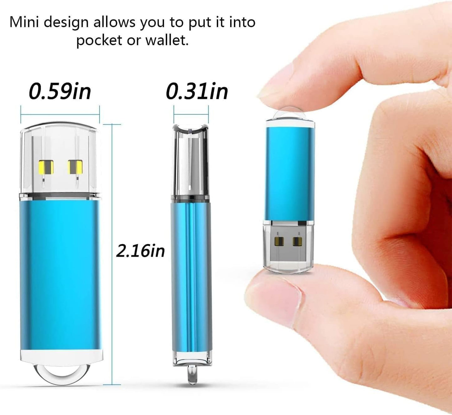 K&ZZ 4GB 5 Pack 2.0 4G USB Flash Drive USB Memory Sticks Flash Drives Easy-Storage Thumb Drive Gig Stick Zip Drive Pen