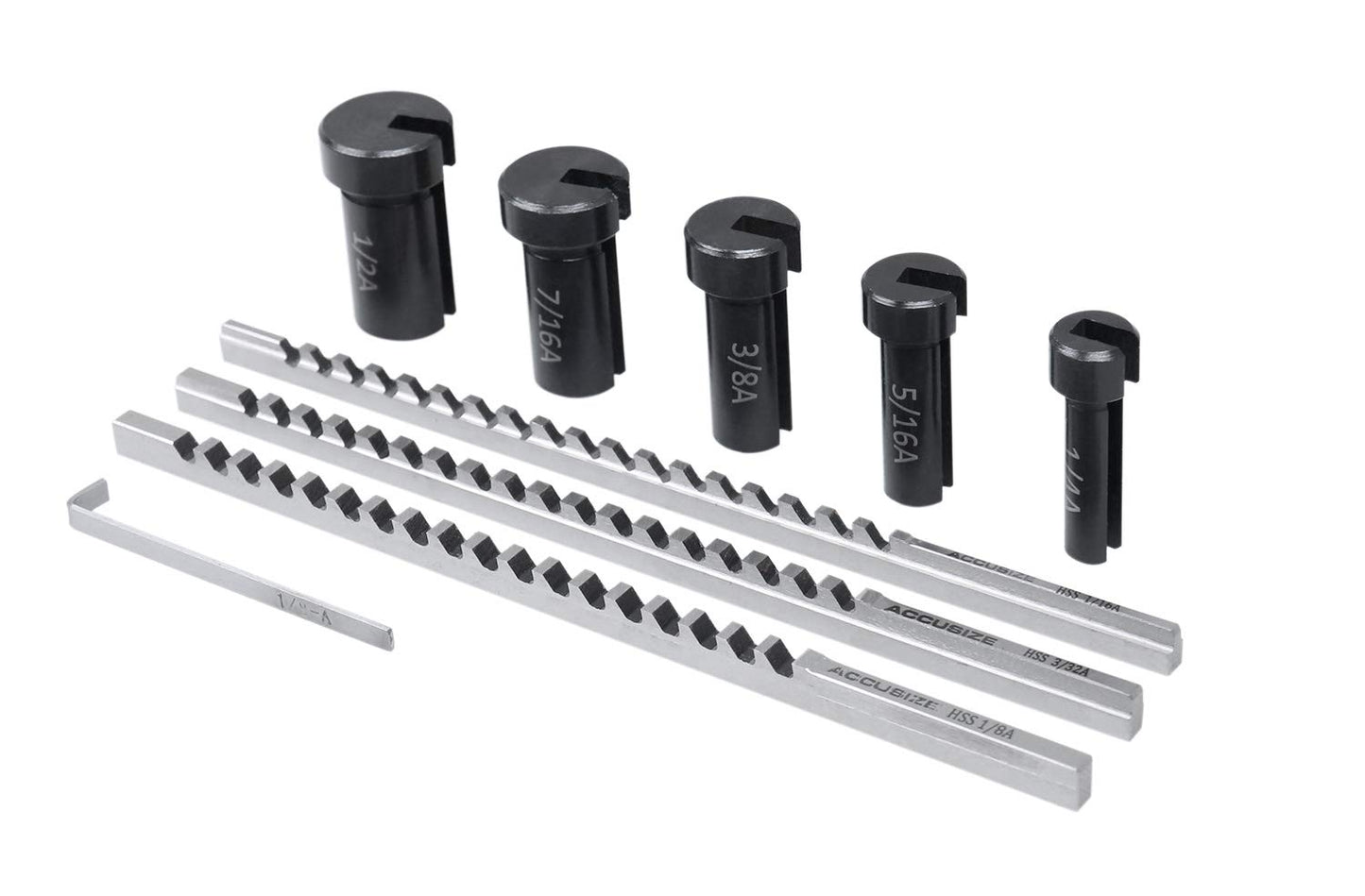 Accusize Industrial Tools No.00 Hss Keyway Broach Precision Sets in Fitted Wooden Box, 5100-0001