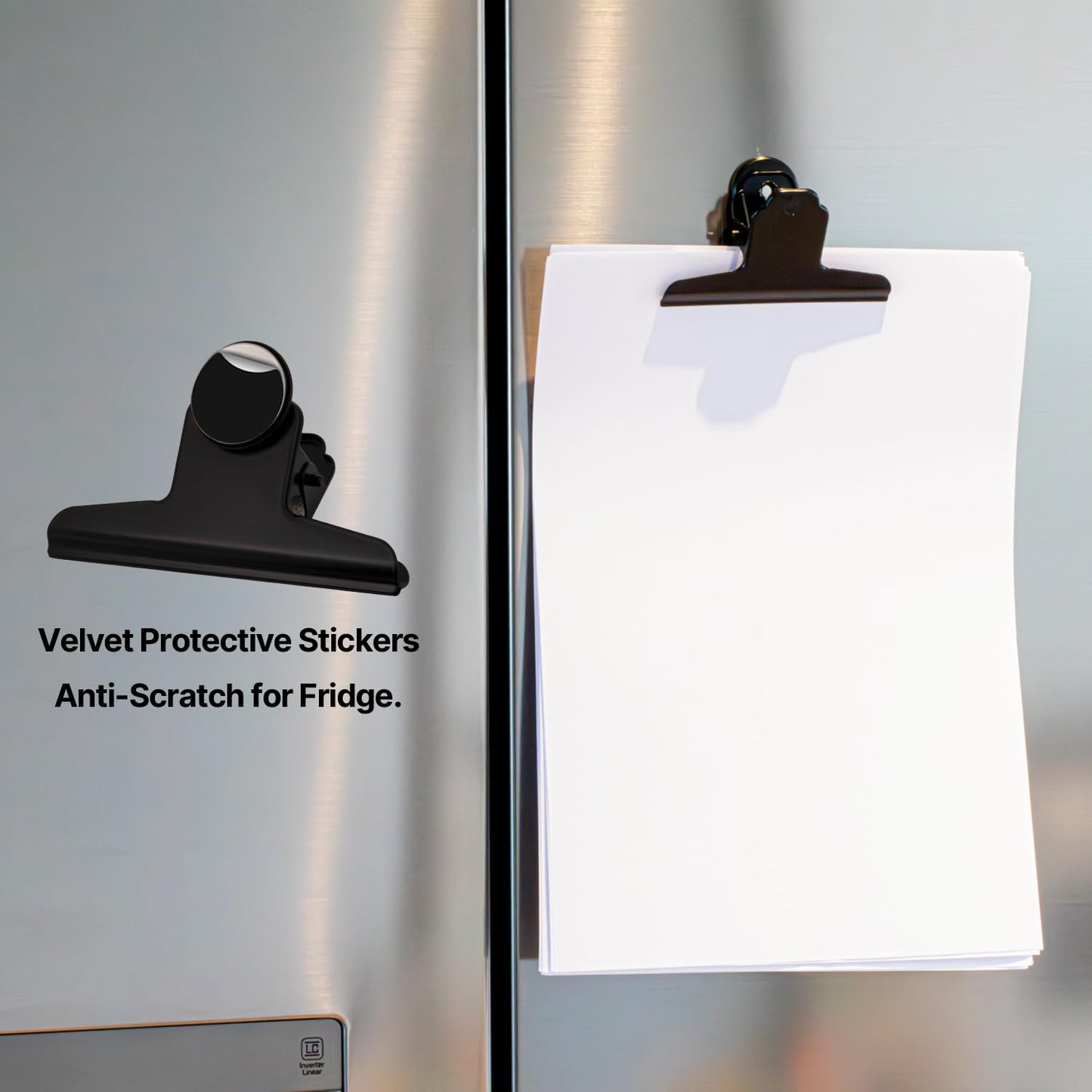Extra Strong Magnetic Clips for Refrigerator, Strong Fridge Magnets Clips, Heavy Duty Refrigerator Magnets, Clip Magnets for Classroom, Whiteboard, Office, Photo, Locker, 4 Pack