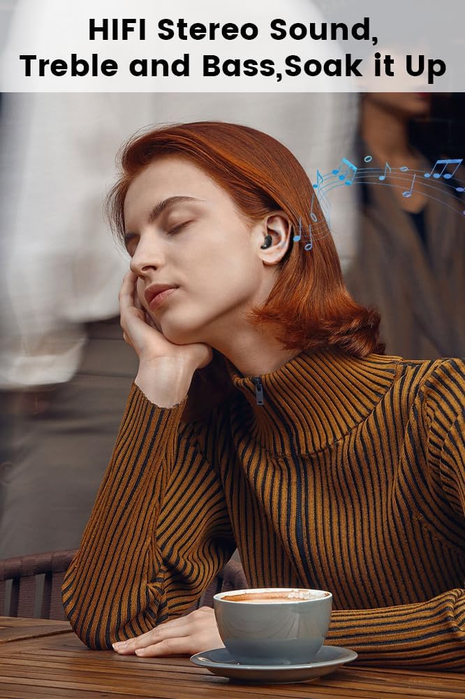 CuiSuto Sleep Earbuds for Side Sleepers Wireless Bluetooth Headphones Mini Invisible Earplugs Small Design Comfortable