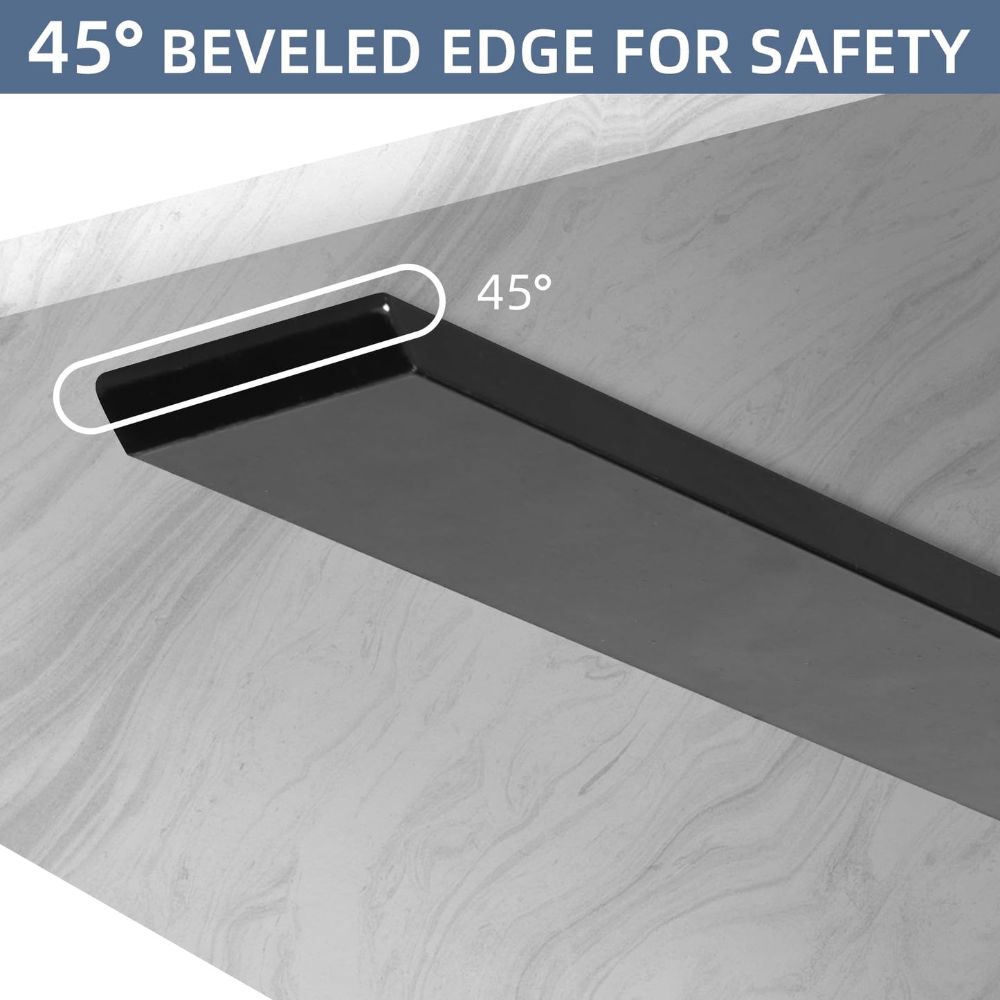 Hidden Island Countertop Support Bracket, Solid Heavy Duty Floating Shelf Bracket Straight Bracket for Granite/Wood/Concrete/Quartz Countertops, 1 Count, 28 Inch