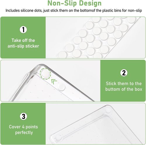 Clear Plastic Drawer Organizer Trays - 8 PCS Acrylic Vanity & Office Storage Bins | Ideal for Makeup & Kitchen