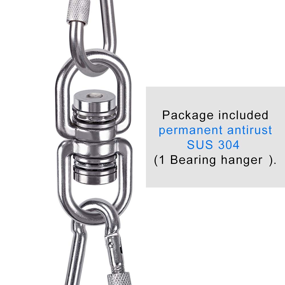 SELEWARE Bearing Swing Swivel, 360° Rotational Device Hanging Accessory for Web Tree Swing, Hammock Chair, Climbing Rope, Aerial Yoga, Kids Swing Swivel,Hold Up to 1200LB