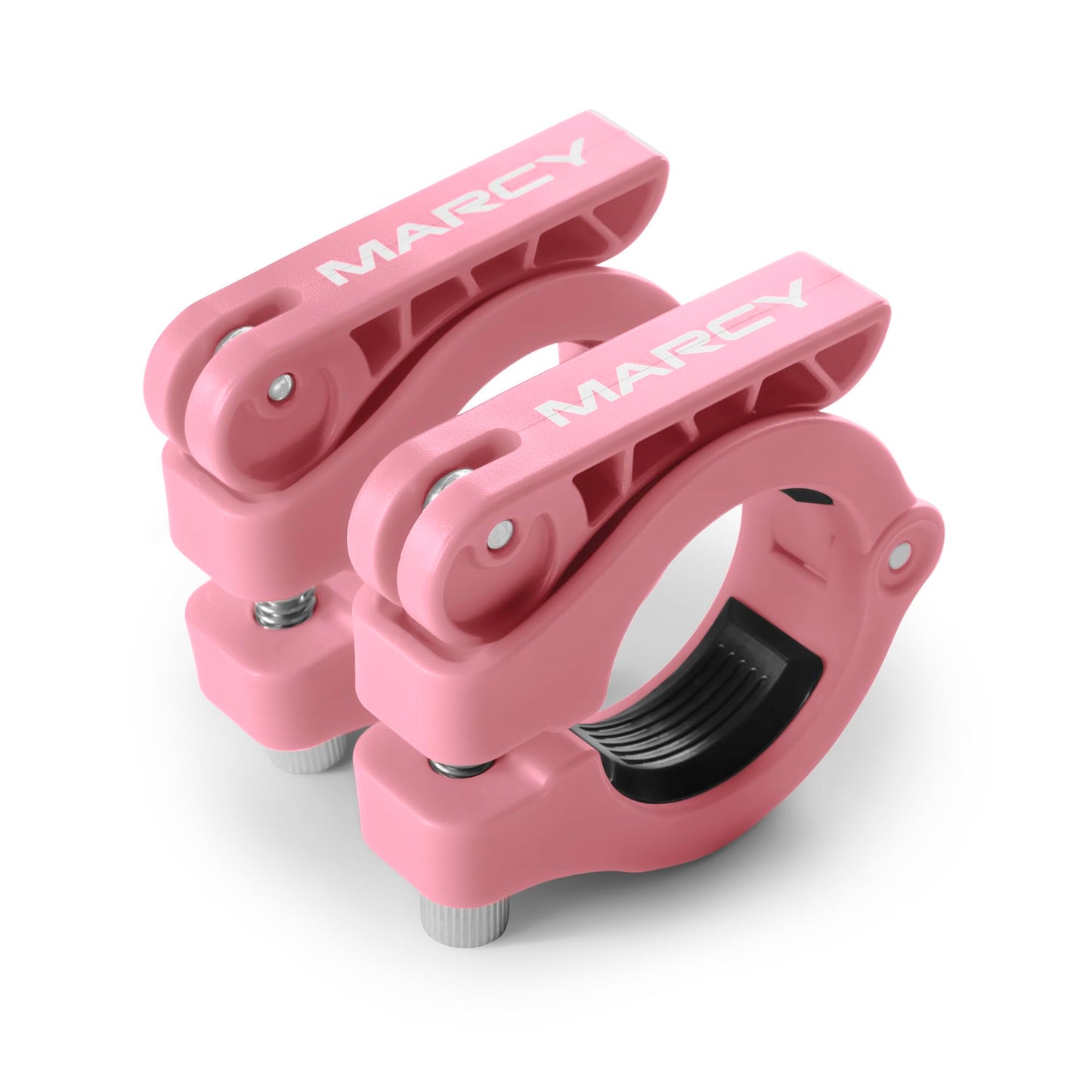 Marcy Adjustable Nylon Resin Olympic (2-inch) Barbell Lock Collar Clips witn Quick Release Latch for Weight Training & Fitness Training, Pink, OBC-10PK