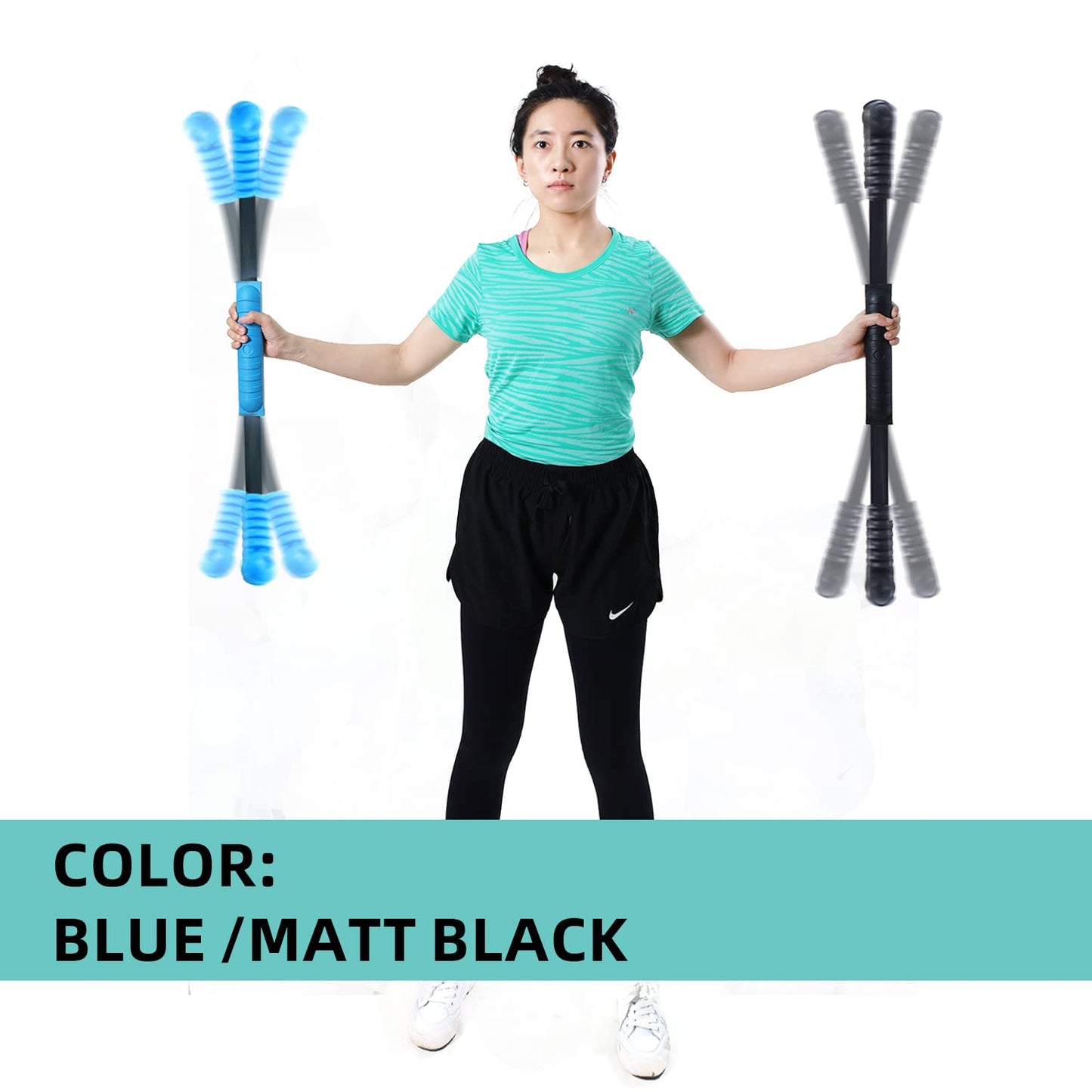 ANGLER DREAM One-piece Elastic Bar Muscle Training Fitness Stick Fat Burning Tremor Stick Full-Body Exercise Shoulder Rehabilitation Physical Therapy, Aerobics,Body Shaping