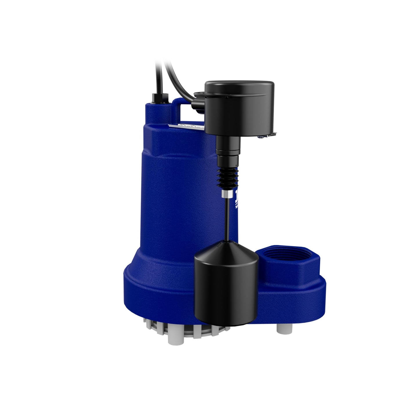 JACKEL SUM500CIV 1/2 HP 5160 GPH Cast Iron Submersible Sump Pump with Vertical Float Switch and Piggy-Back Power Cords