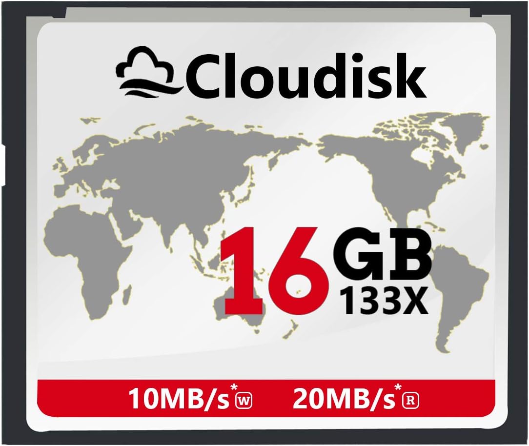 Cloudisk Pack 2 16GB 133X 2.0 (16GB) of Compact Flash Card CF Card Performance for DSLR Camera,Vintage Digital Camera