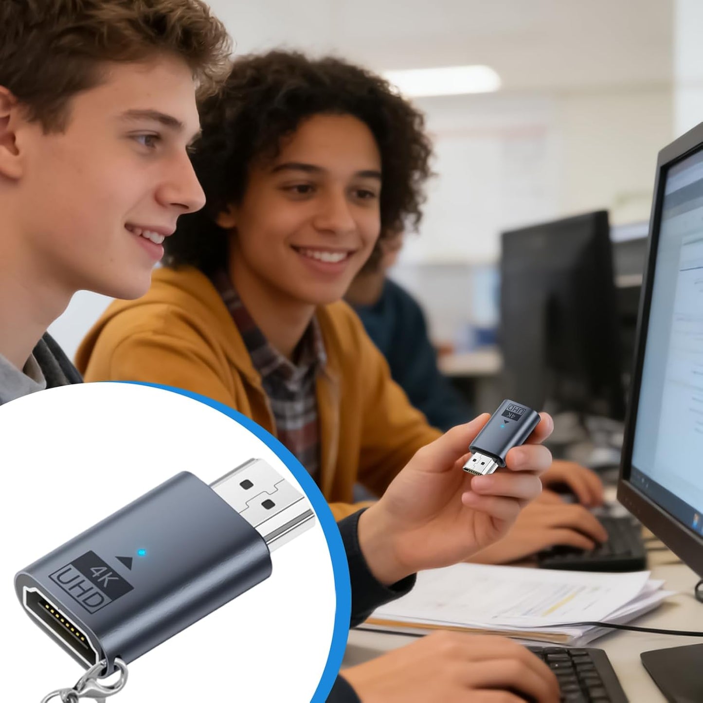 Generic 4K 1.46x0.79x0.39 inches Ultra HD Streaming Dongle - High-Speed Multimedia Adapter | Plug-and-Play Video