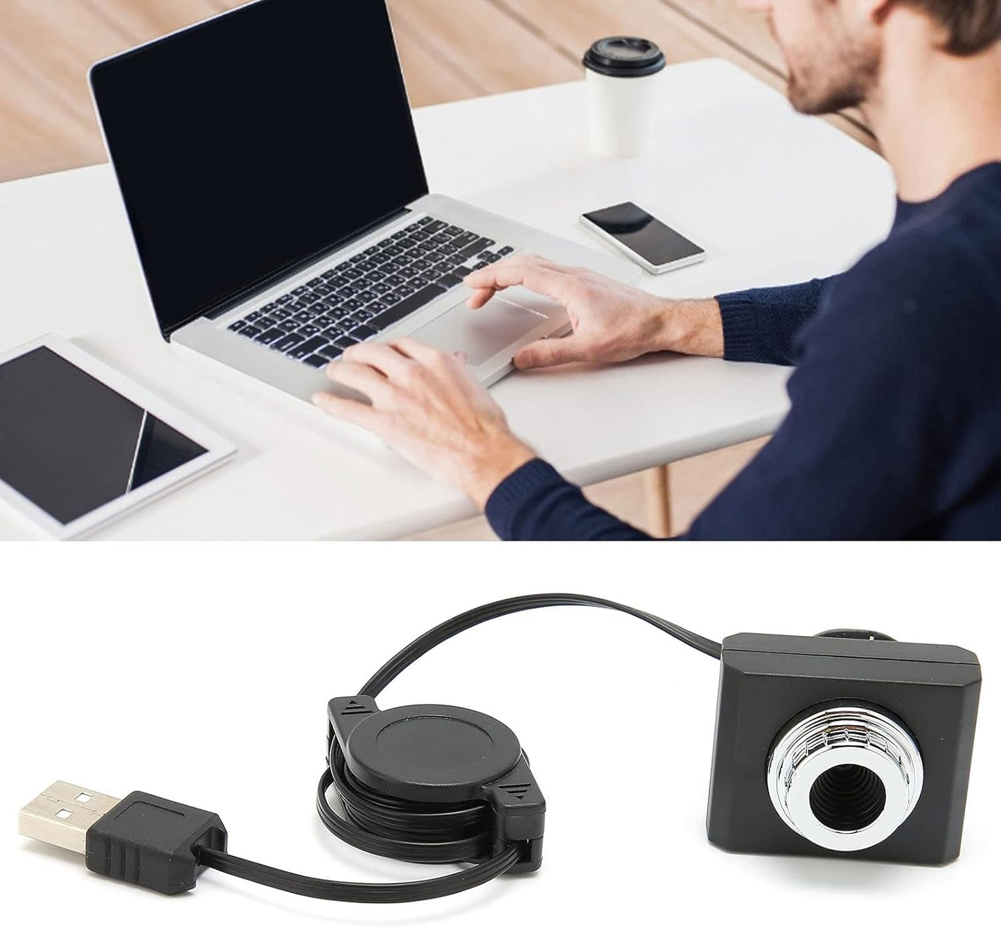 Sanpyl USB2.0 Webcam, High Resolution Automatic Camera White Balance Computer Camera Streaming Webcam Mini Web Camera
