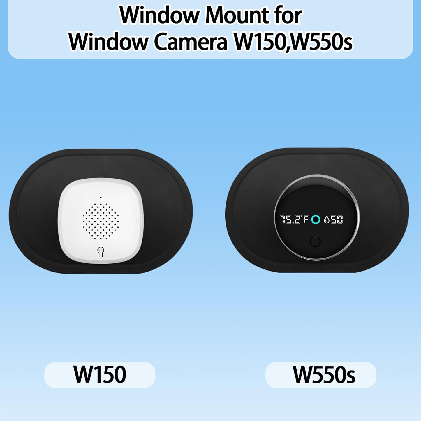 CERCGVEL W150/W550s, (2 Pack) Angled Window Mount Compatible with Girafit Window Camera Self-Adhesive Mount