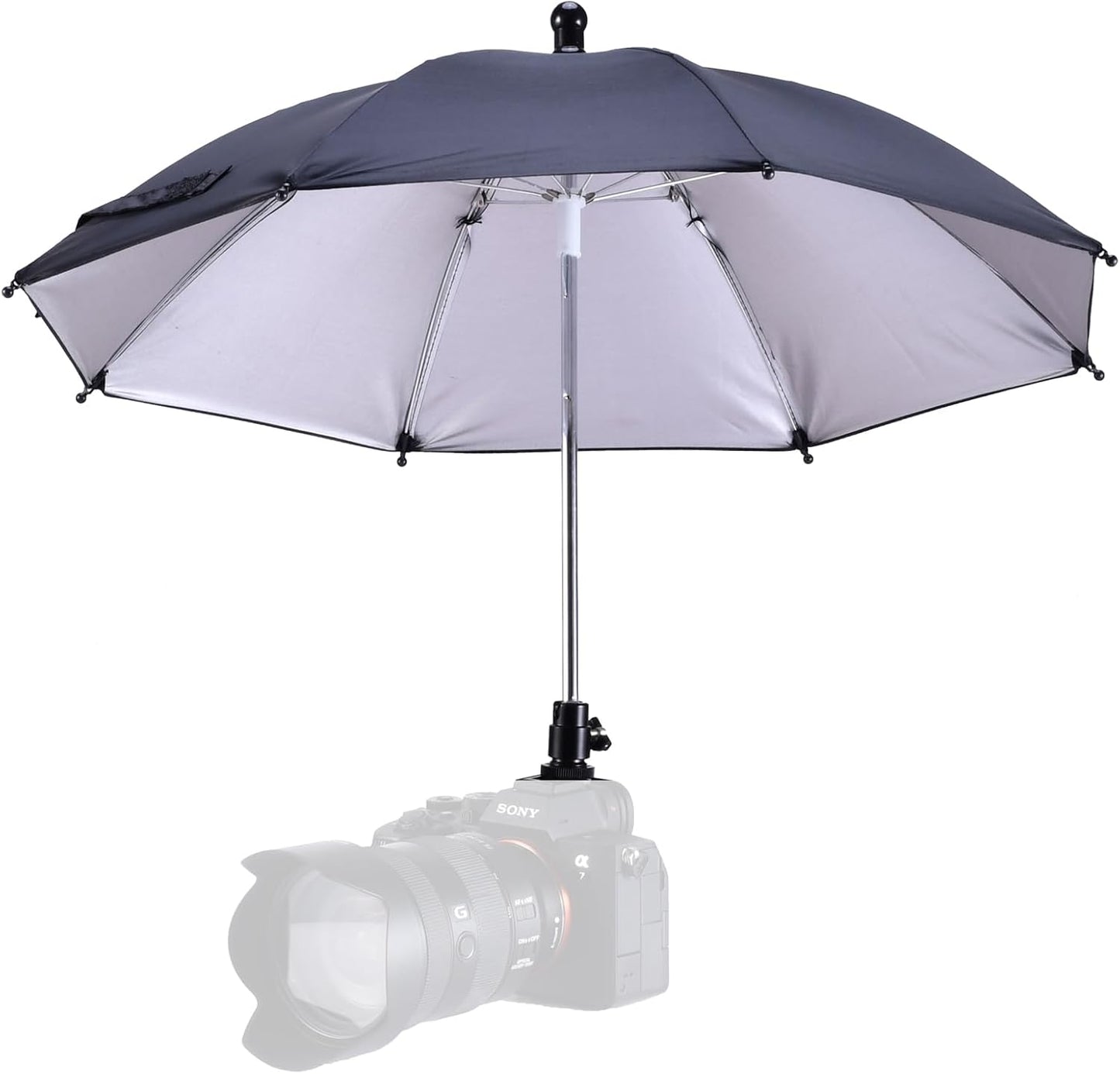 CamRebel DSLR Mirrorless Camera Hot Shoe Umbrella Rain Cover Protector Sunshade (Black)
