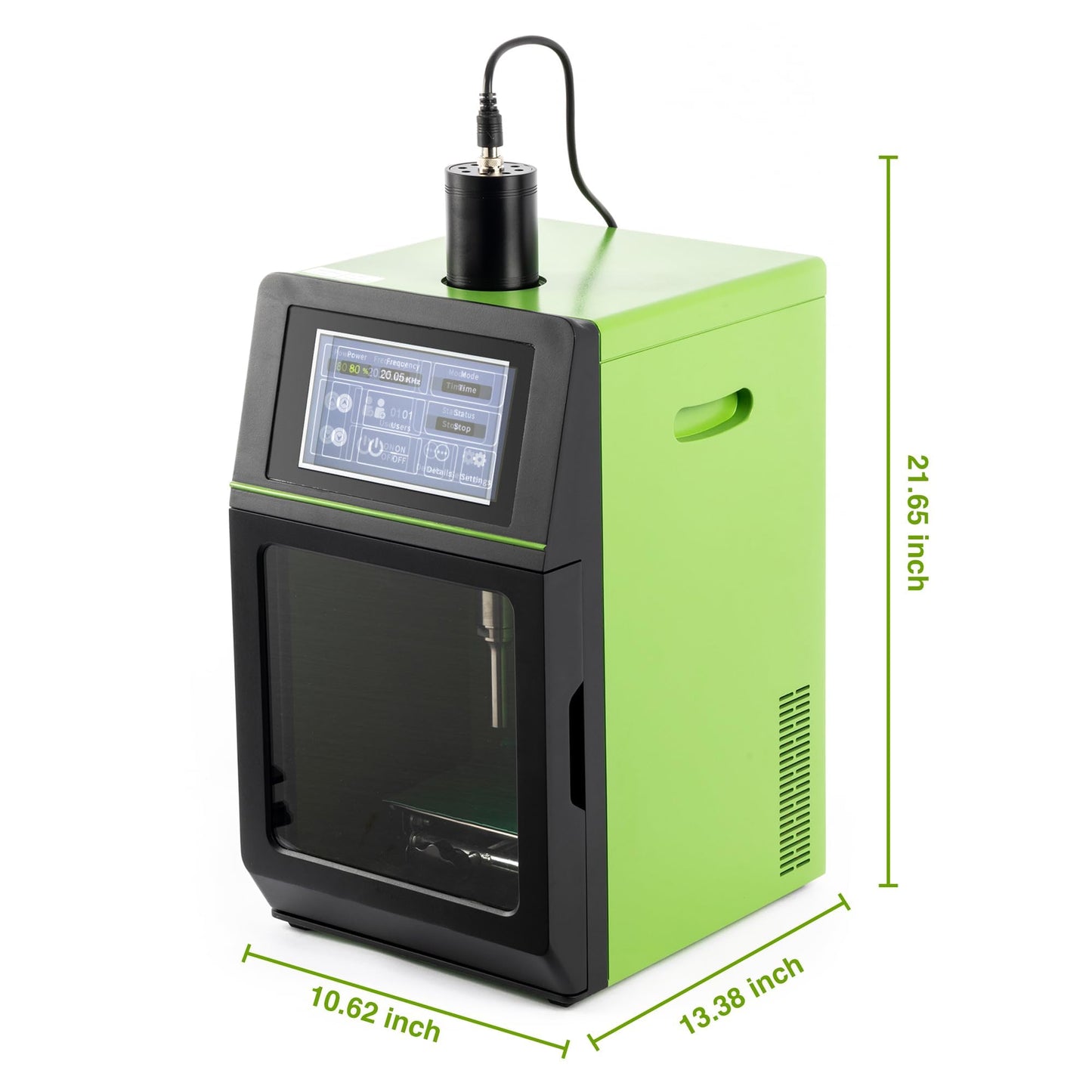 U.S. Solid 1200W Ultrasonic Homogenizer with Electric Lift & LED Light, 50-1500ml Lab Sonicator Cell Disruptor, Smart Touch Screen Mixer for Nano-Dispersion, Extraction, Disruption & Emulsification