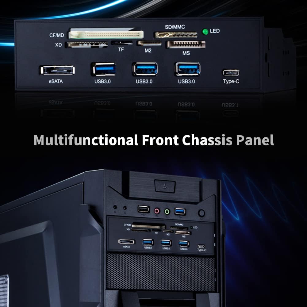 Mugast 5.25 inches 3.0 3.1 M2, 64G Internal Card Reader, USB Interface Multifunction Internal Card Reader Dashboard PC