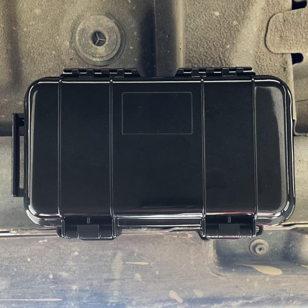 kaguster Magnetic Key Holder Under Car Waterproof Magnetic Stash Box for GPS Trackers Hide a Key Outside Magnetic key