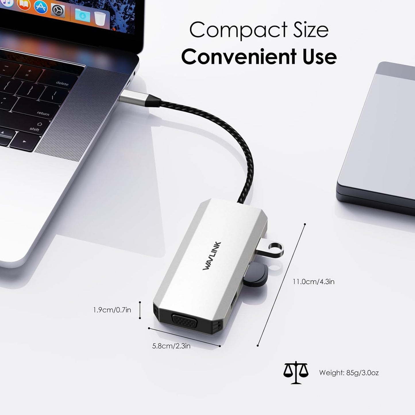 WAVLINK HDMI,DP,VGA,3* USB-A2.0 USB C Docking Station, Docking Station Quad Monitors with Dual for Wireless