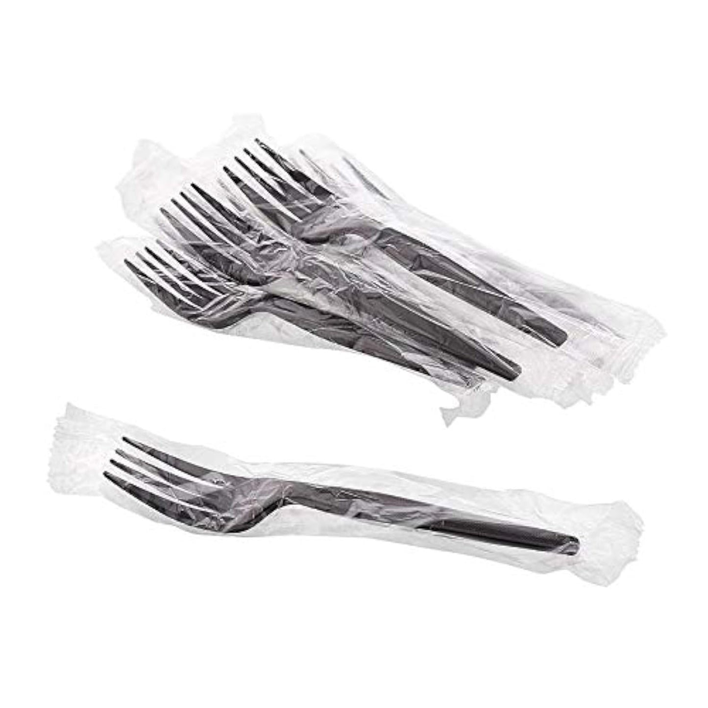 Individuanlly Wrapped Heavy Weight Plastic Fork (FORK, 100, BLACK)