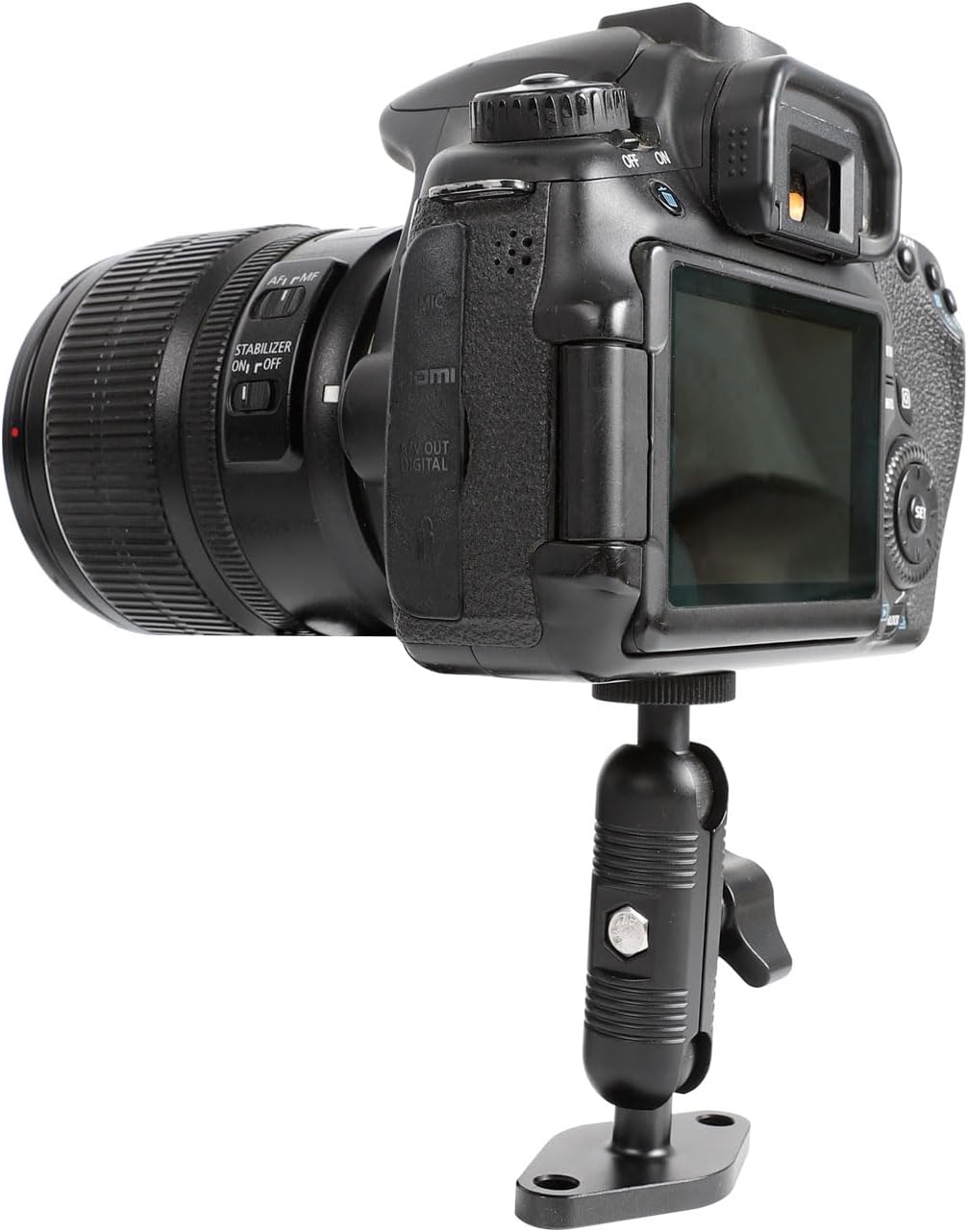 xik 1/4"-20 360 Metal Mount with Drill Plate Base for Monitors, Action CameraCCTV Cameras, Camcorders, Rotation