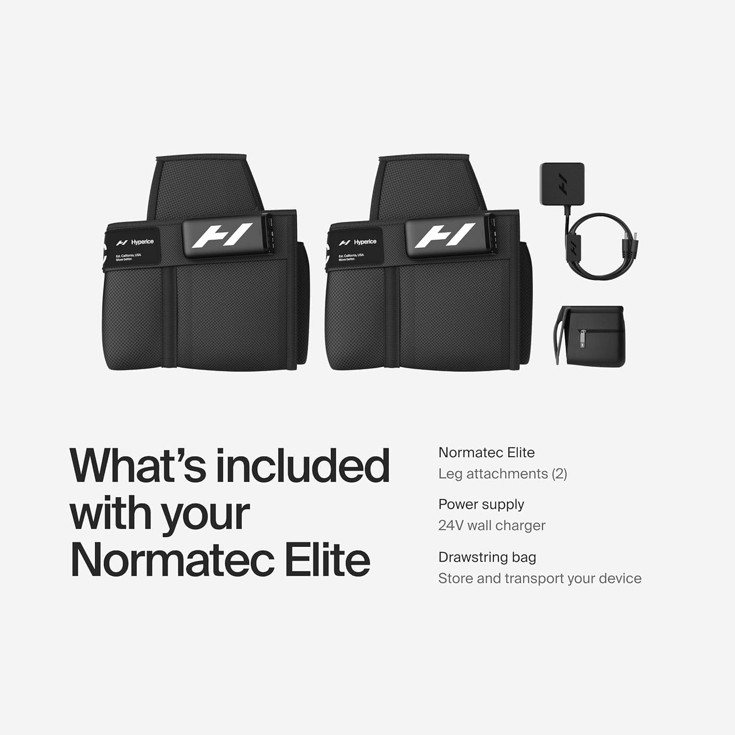 Hyperice Normatec Elite Legs Size Standard - Dynamic Air Compression Massage - Helps Increase Circulation in Legs, Reduces Muscle Pain and Aches and Improves Recovery Time Post-Workout