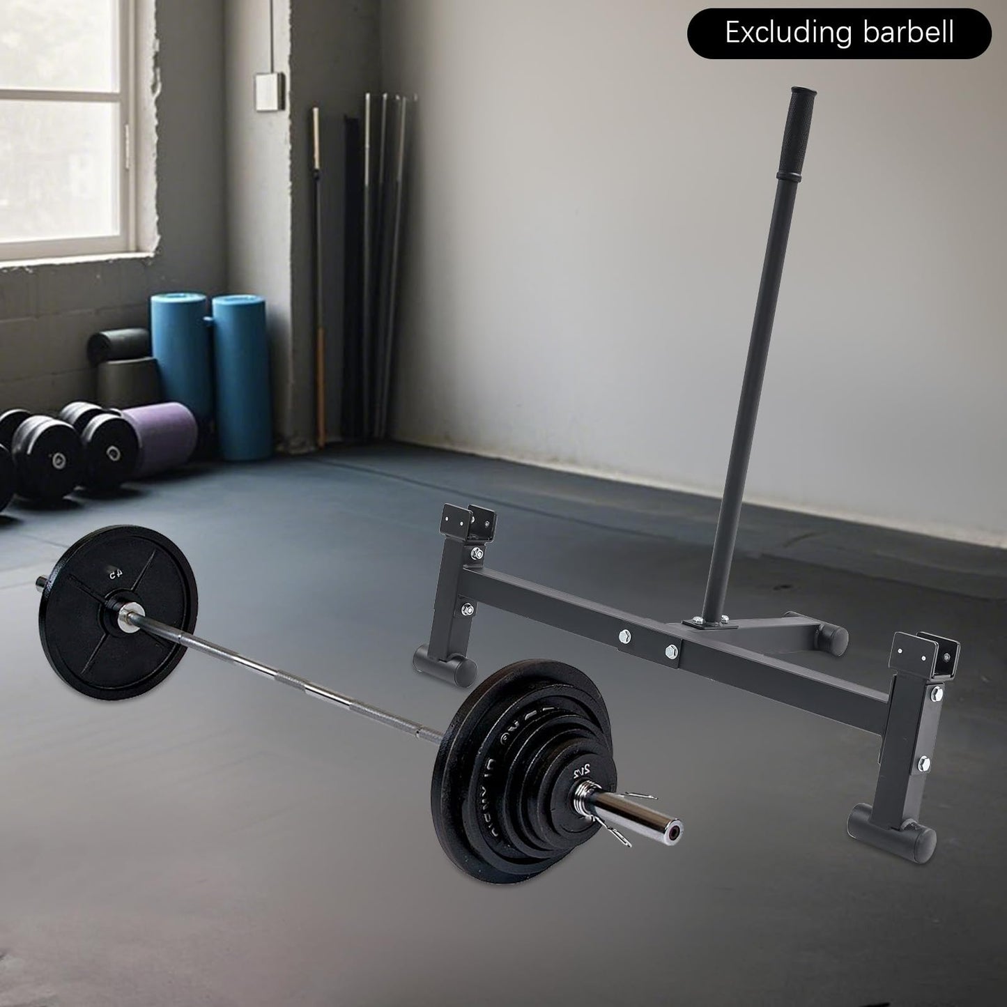 Deadlift Barbell Jack Stand, 220lbs Capacity Heavy Duty Carbon Steel Bilateral Barbell Changer for Easy Changing Plates Anti-slip Handle Deadlift Stand for Deadlift Weightlifting Training, Home Gym