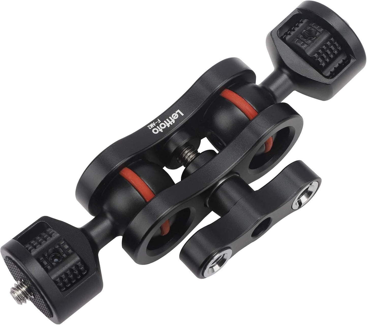 Leftfoto 360 Articulating Double Ballhead Magic Arm Monitor Mount, Double Ballheads Degree Rotation for DSLR Field
