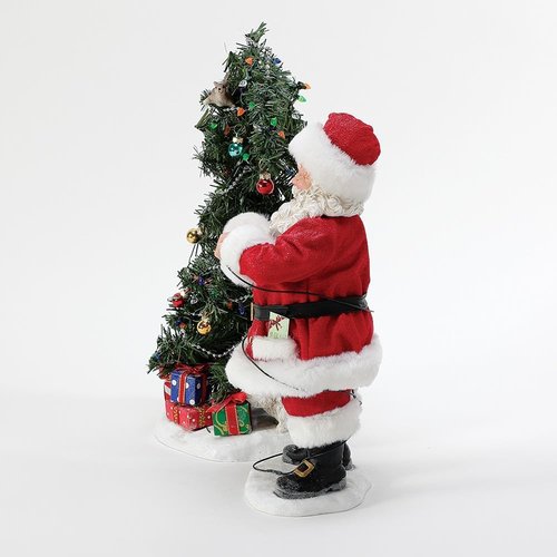 Department 56 National Lampoon's Christmas Vacation Santa & Squirrel Tree Lit Figurine Set - 13 Inch, Multicolor