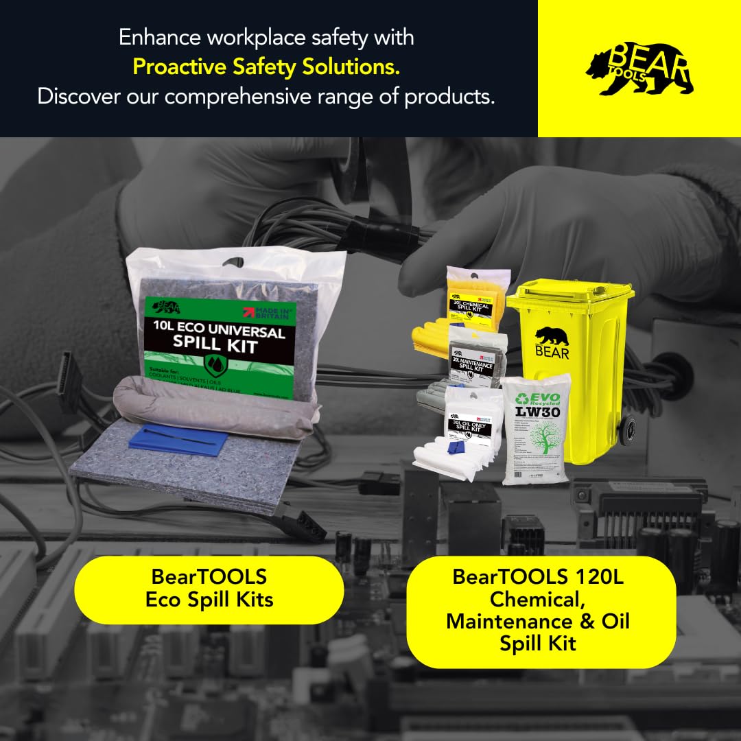 Chemical Absorbent Pads - Absorb Agressive Chemicals, Acids, Alkalis - Spill Control Sheets - 16" x 18", 100 Sheets, Sonic Bonded Core with Spun Bound Top Layer, Yellow - Indoor/Outdoor Use