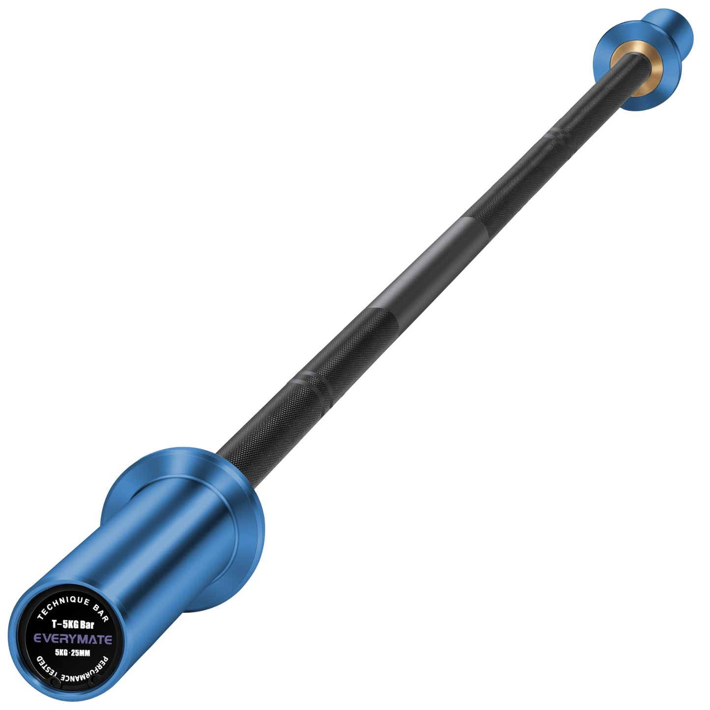 EVERYMATE 5kg Olympic Technique Bar – Lightweight Aluminum Training Barbell for Beginners, Youth & Rehab | 25mm Knurled Grip, 150lb Capacity, Compatible with 2" Weight Plates – Ideal for Form Practice & Cross-Training