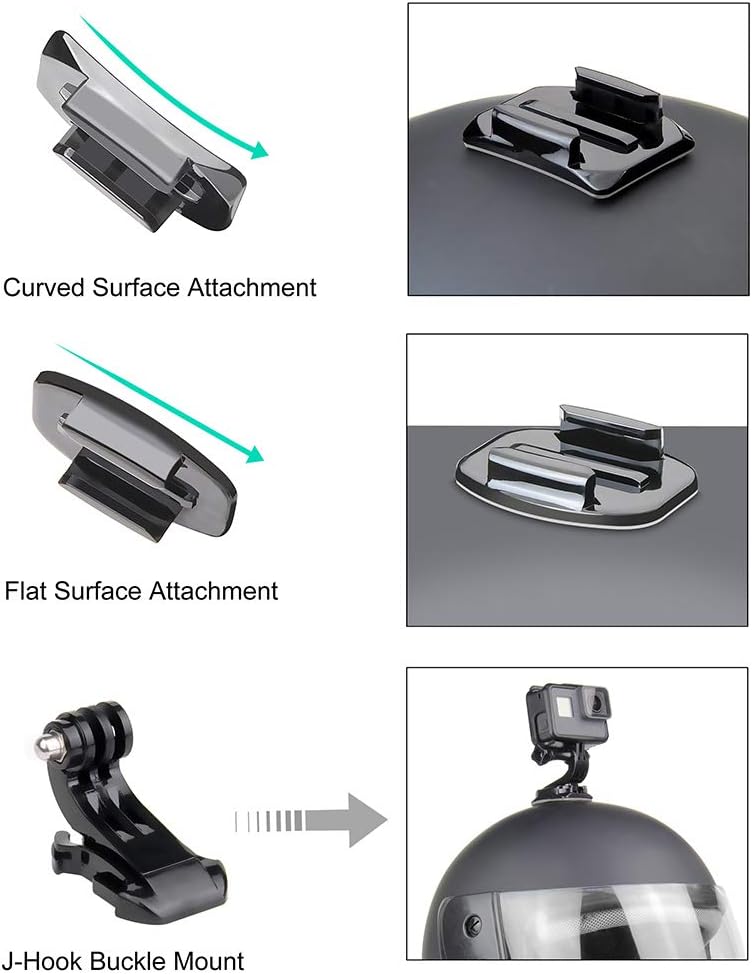 SOONSUN 13 12 11 10 9 8 7 6 5 4 Motorcycle Helmet Chin Mount Kits for GoPro Hero Hero Session, AKASO, SJCAM, Osmo