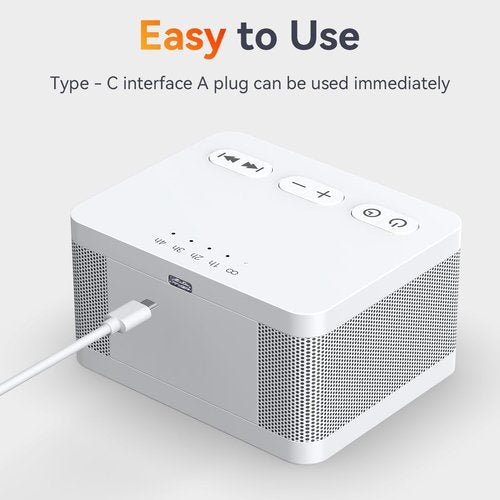 DailyBody Sound Machine White Noise Machine with 30 Soothing Sounds 32 Levels Volume 5 Timers and Memory Function Effectively Blocks Noise Ideal Sleep Machine for Baby Kids Adults… (White)