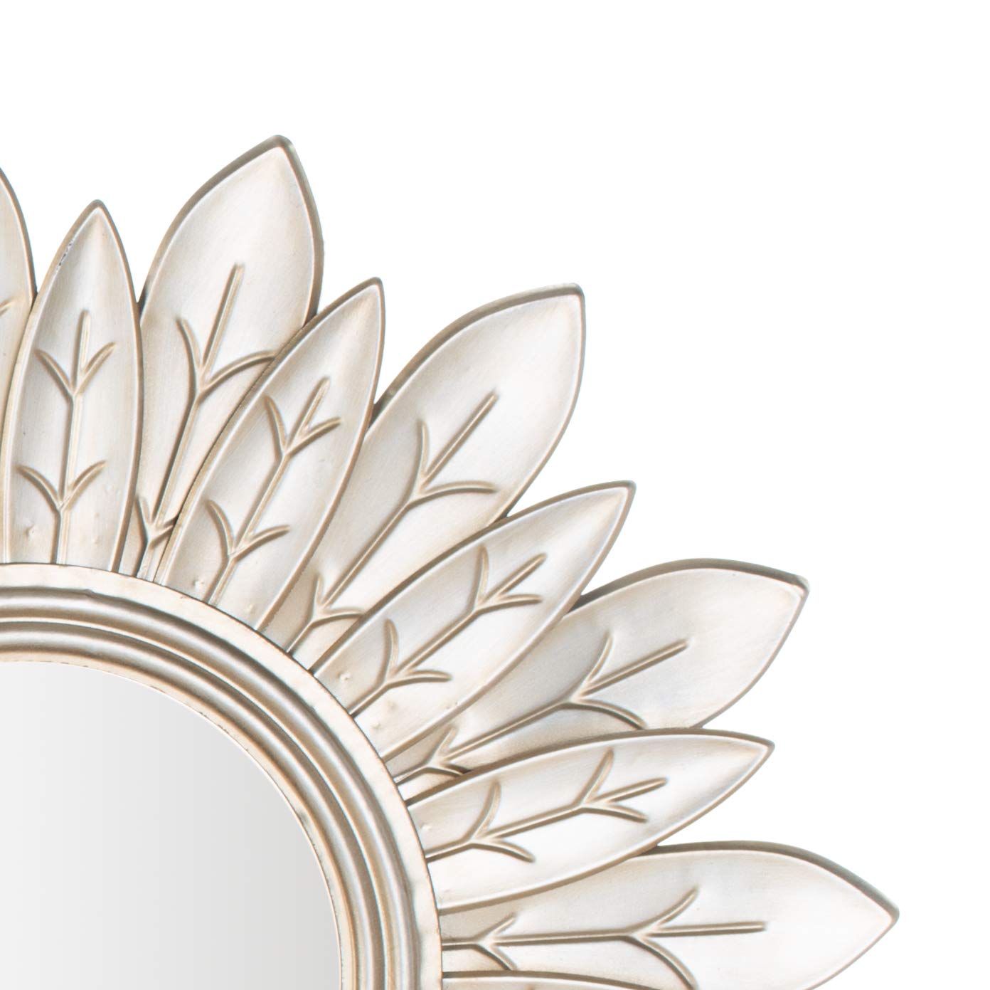 Safavieh Home Alba Champagne Flower Sunburst 30-inch Decorative Accent Mirror