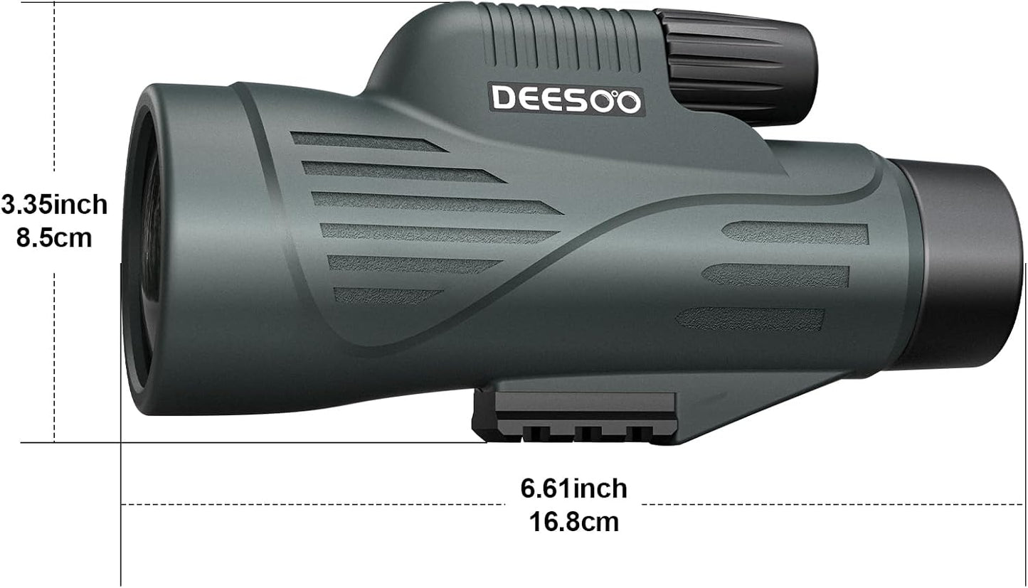 deesoo 12x56 IPX7 Monocular Telescope for Adults High Powered - Waterproof Monocular Scope with Low Light Vision