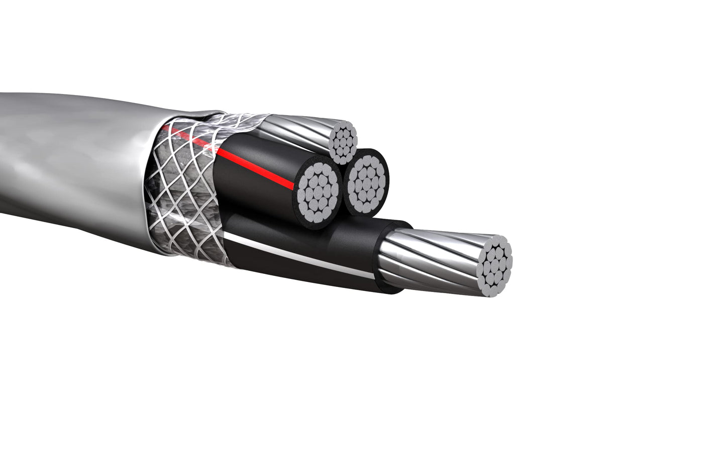 NASSAU ELECTRICAL SUPPLY 50' Nassau 1-1-1-3 SER Aluminum Service Entrance Cable 600V