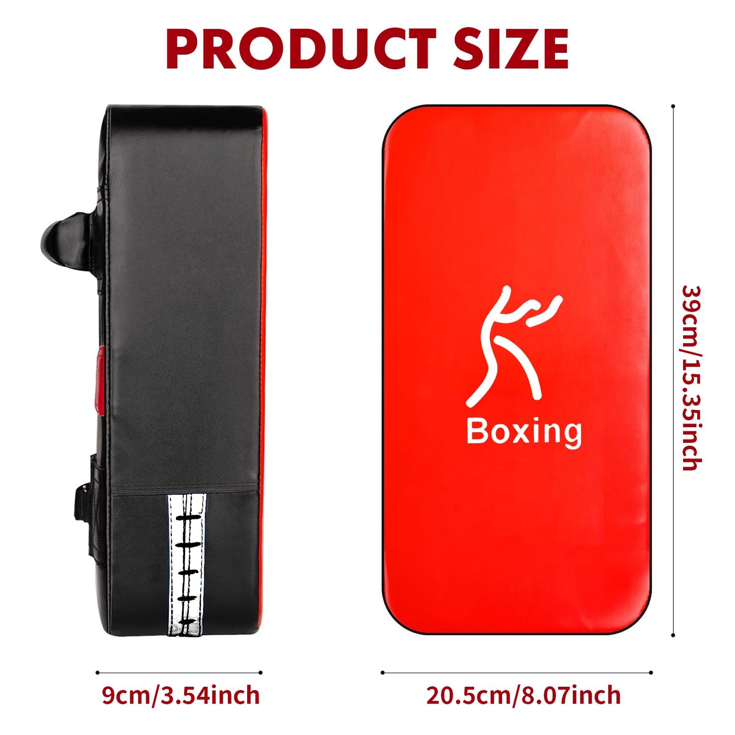 LuiceABC One Karate Taekwondo Boxing Kick Punch Adjustable Soft Shield Durable Training Pad for Boxing, Training and Protecting Your Palm, Wrist and Decreasing The Shock (Red)