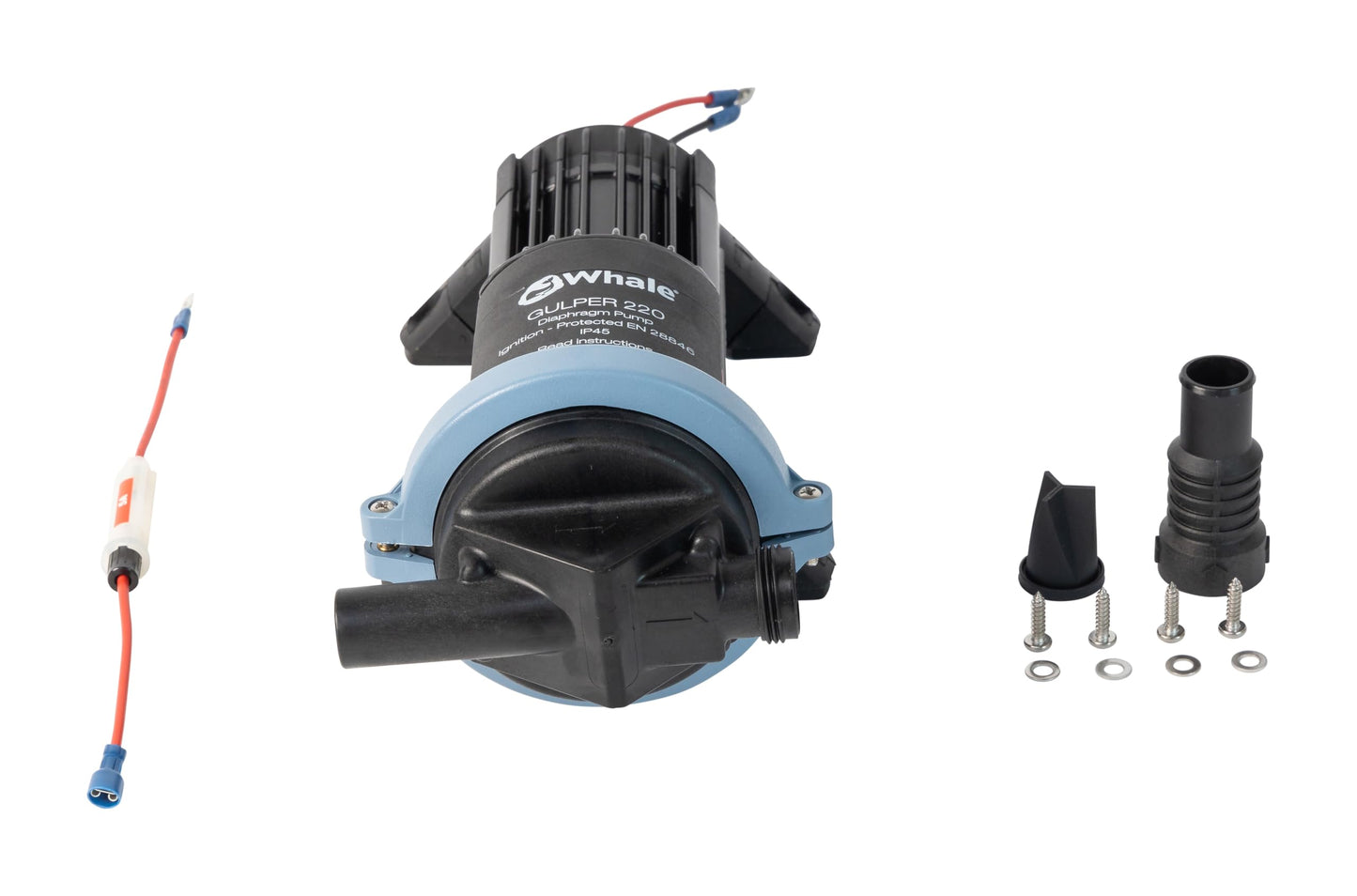 Whale Gulper 220 (24V) Graywater Waste Pump, 3.5 GPM, Virtually Unblockable, Self-Priming, Low Power Draw, BP1554