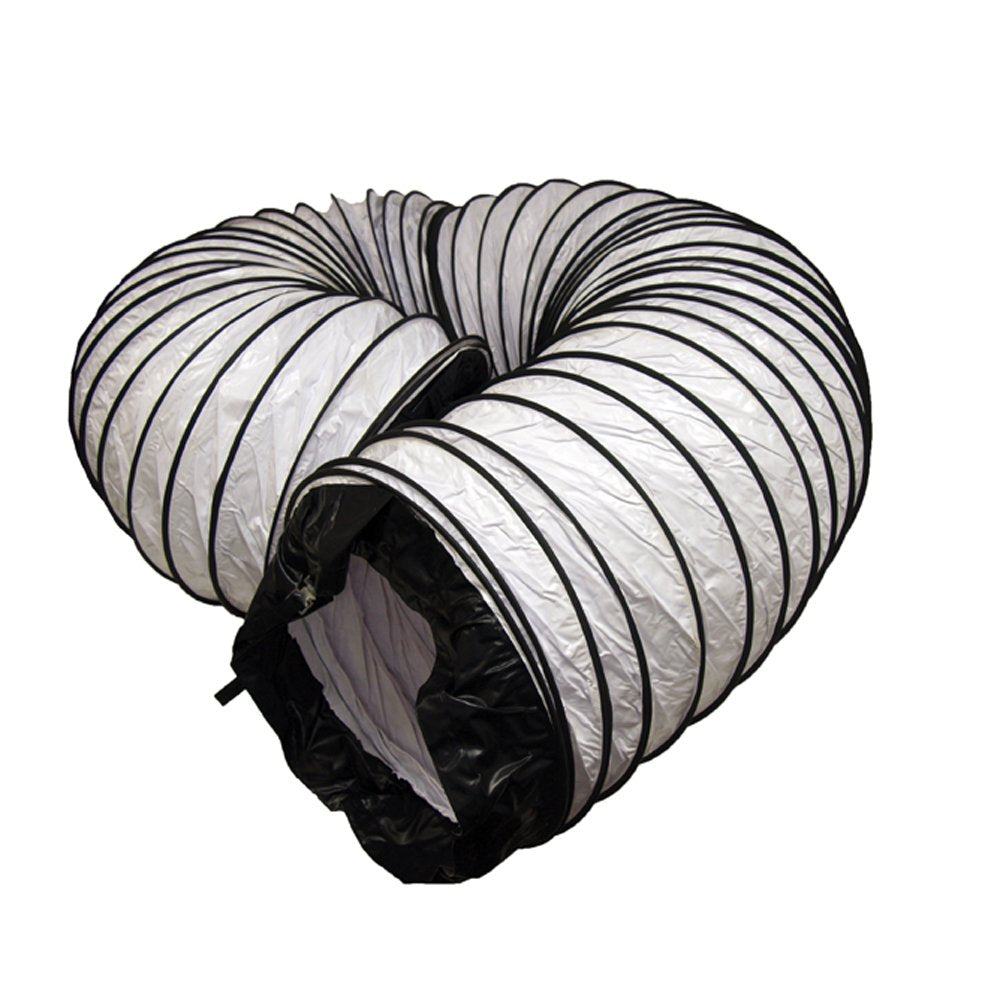 Rubber-Cal "Air Ventilator White" Ventilation Duct Hose (Fully Stretched) - 24-Inch by 25-Feet