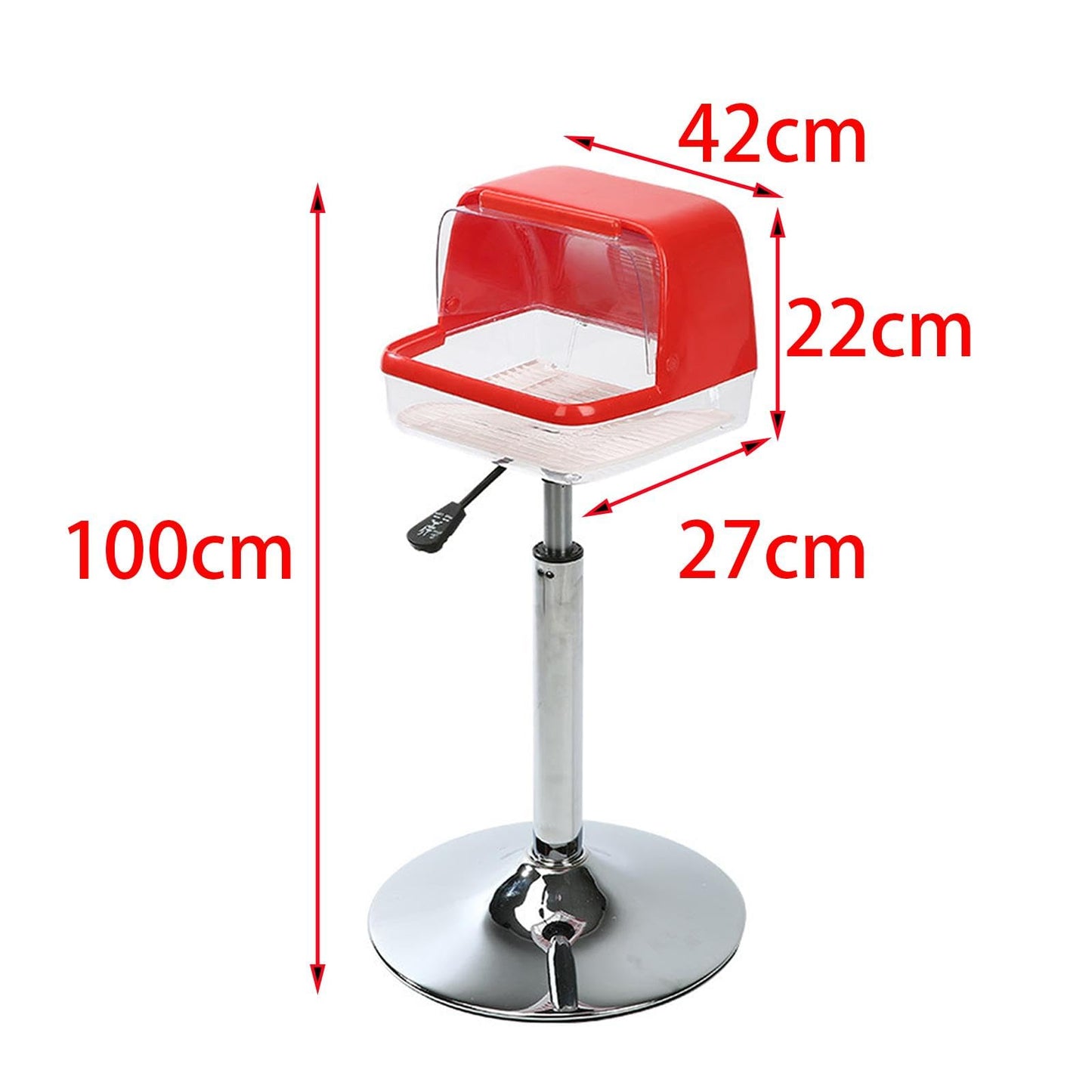 harayaa Gym Chalk Stand Weight Lifting Hand Grip Chalk Holder Rack Adjustable Height Stainless Steel Base Easy Carry Suitable for Gymnastics Weightlifting BOU, Red