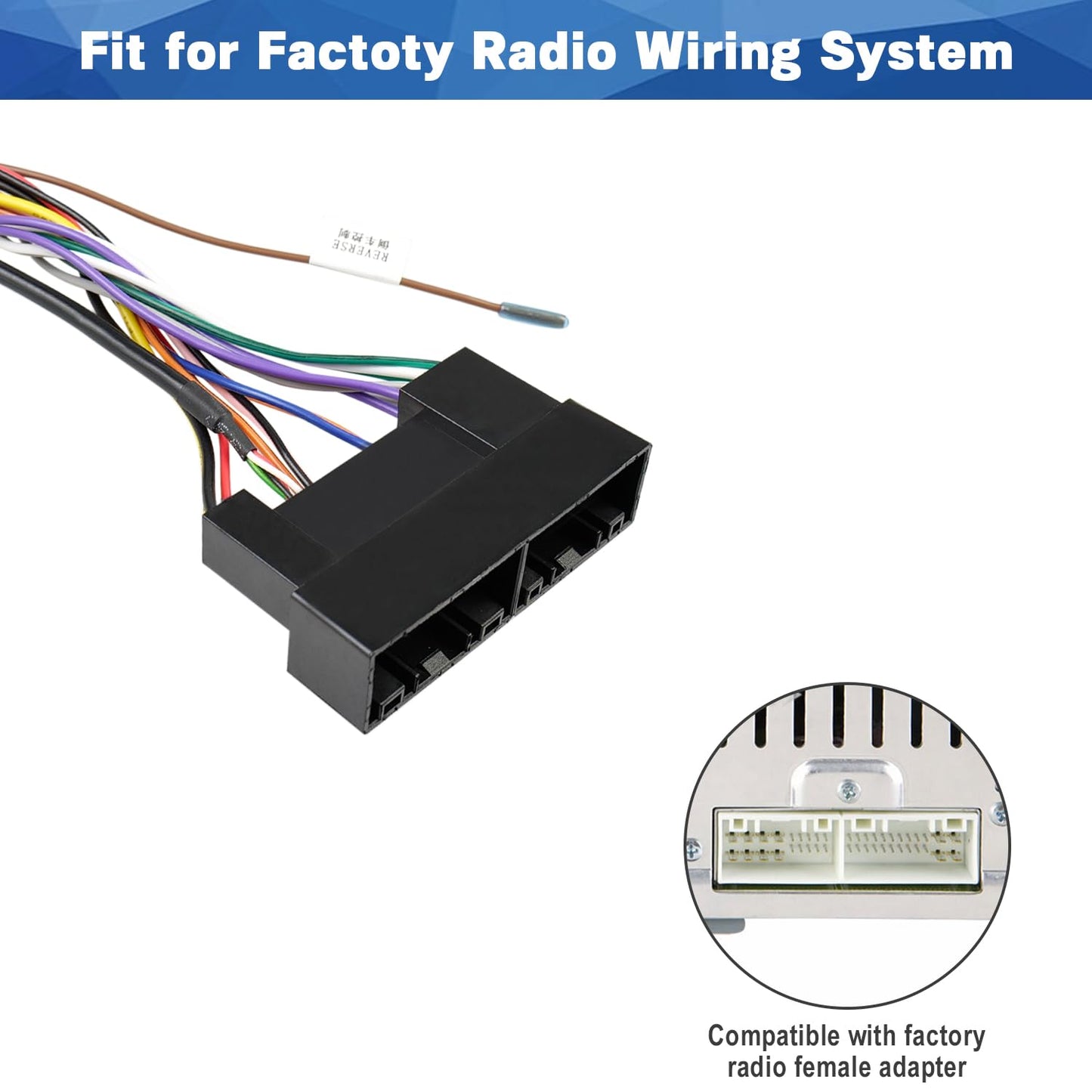 16 Android Car Radio Wiring Harness Replacement for Hyundai Elantra Kia Pin ISO Stereo Wire Cable Adapter