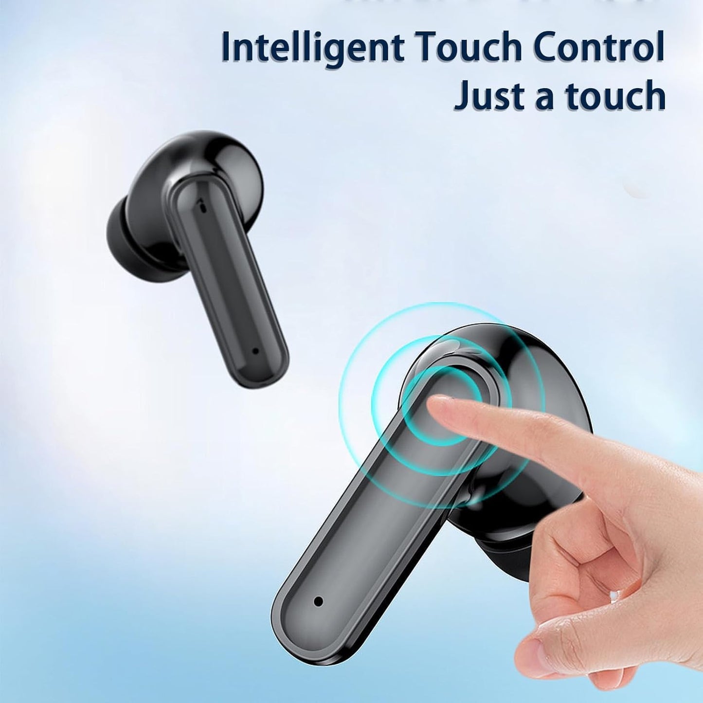 DCBCODGAL 30H IPX7 5.3 Wireless Earbuds, Bluetooth Headphones Playtime Ear Buds with LED Power Display, Waterproof