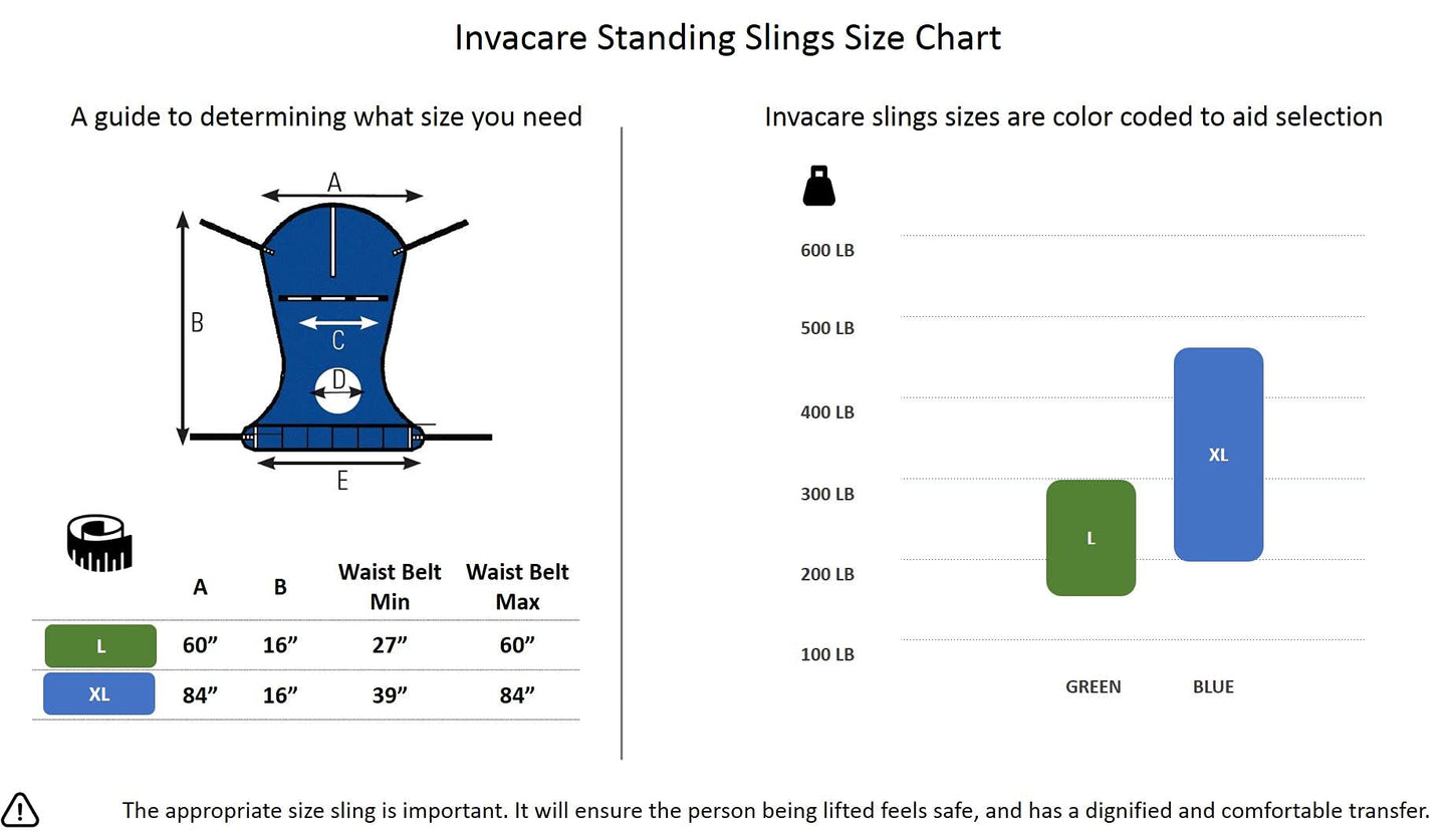 Invacare GHS350 - Get-U-Up - Sit to Stand Patient Lift with R130 Standing Sling