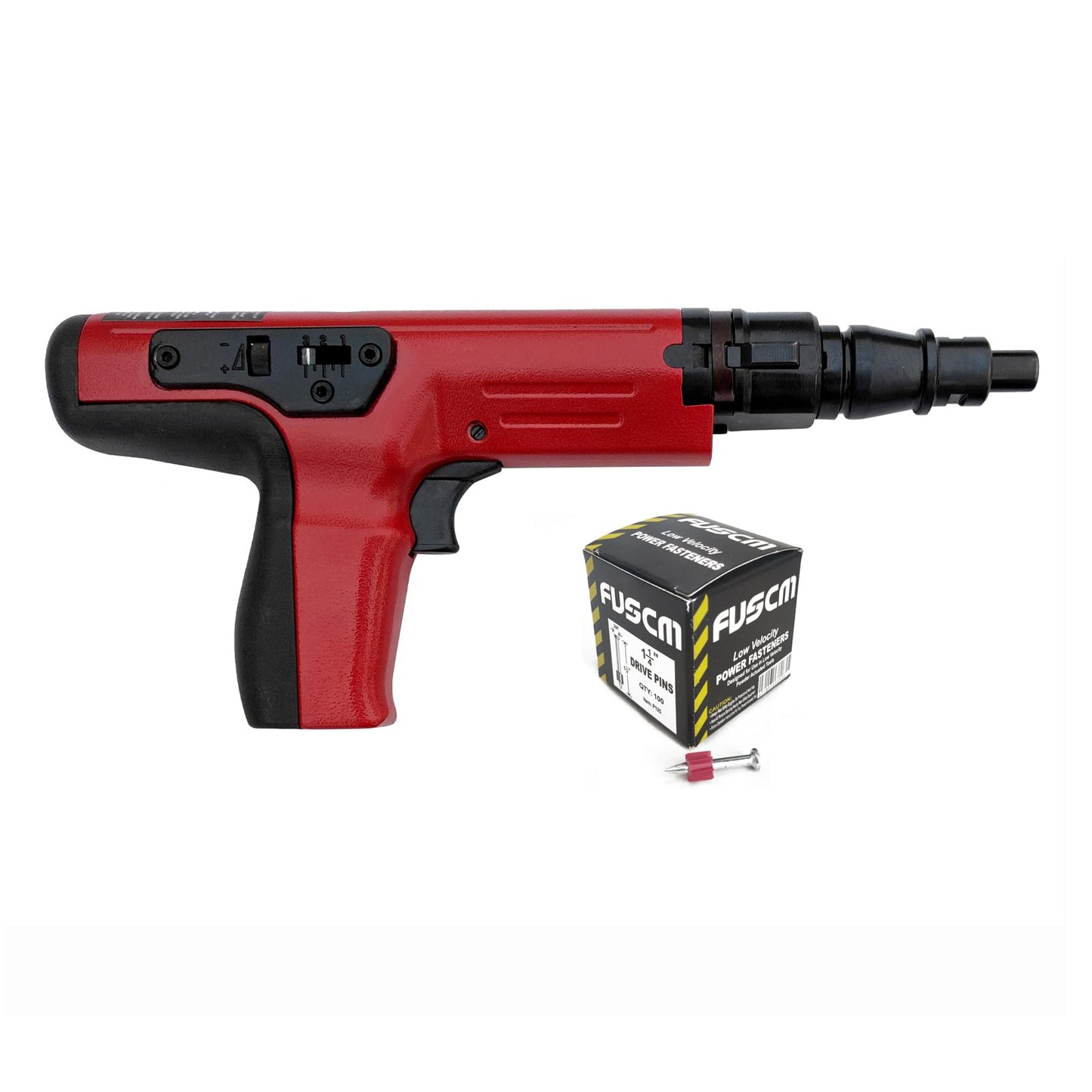 1-1/4" Fastener + .27 Cal Semi-Auto Powder Actuated Tool with power indicator