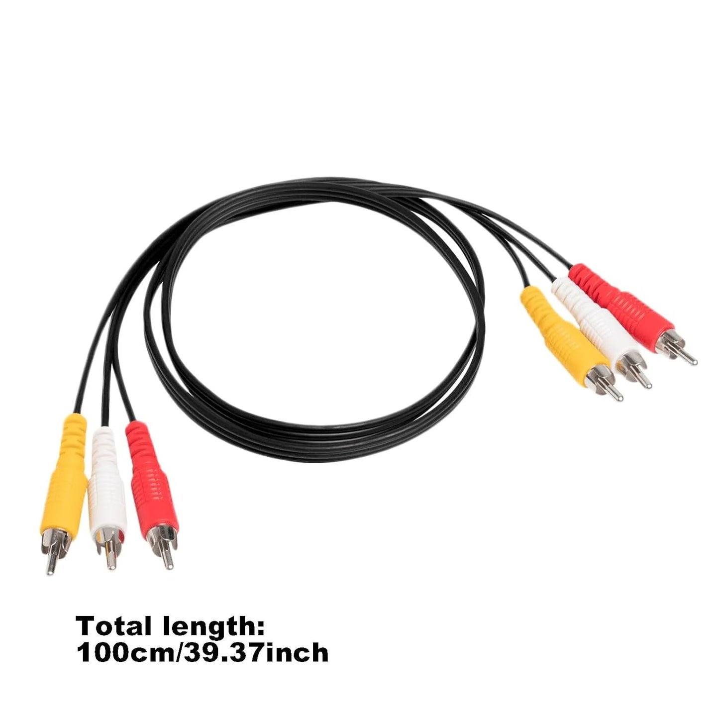 EYEZING 3RCA 24K (5ft-1pcs) RCA Cables, Cable Audio Video Gold Plated Connecting Audio Video Components AV Male to Male