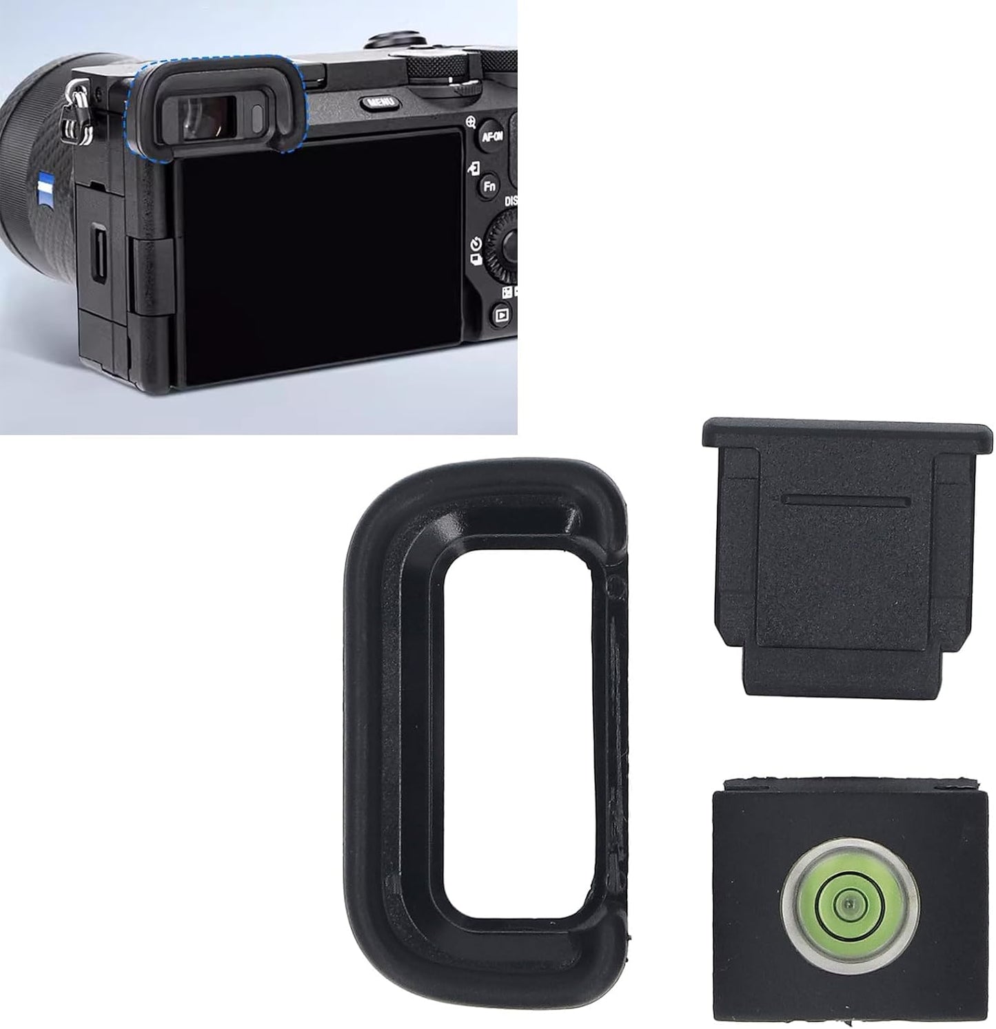 Denash A6700 Camera Eyecup Eyepiece Viewfinder,Professional Eyepiece Replacement,Camera Eyecup with Hot Shoe Cover
