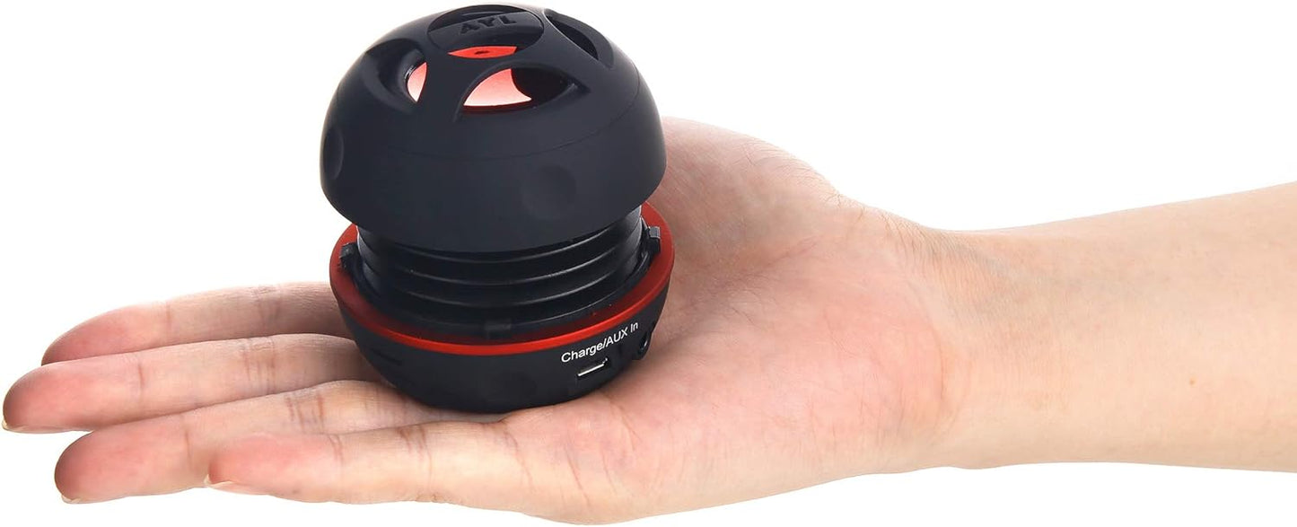 AYL MP3, 3.5mm Portable Bluetooth Speakers Mini Speaker, Ideal Beach Accessories, Unisex Gifts, Black, Perfect