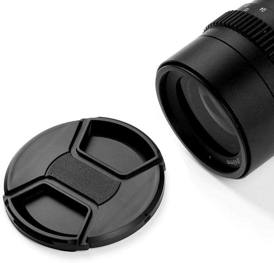 X-SweetDream 37mm 3 Pack Pinch Set Lens Cap Bundle, Universal Snap on Front Centre Lens Cover with Microfiber Lens