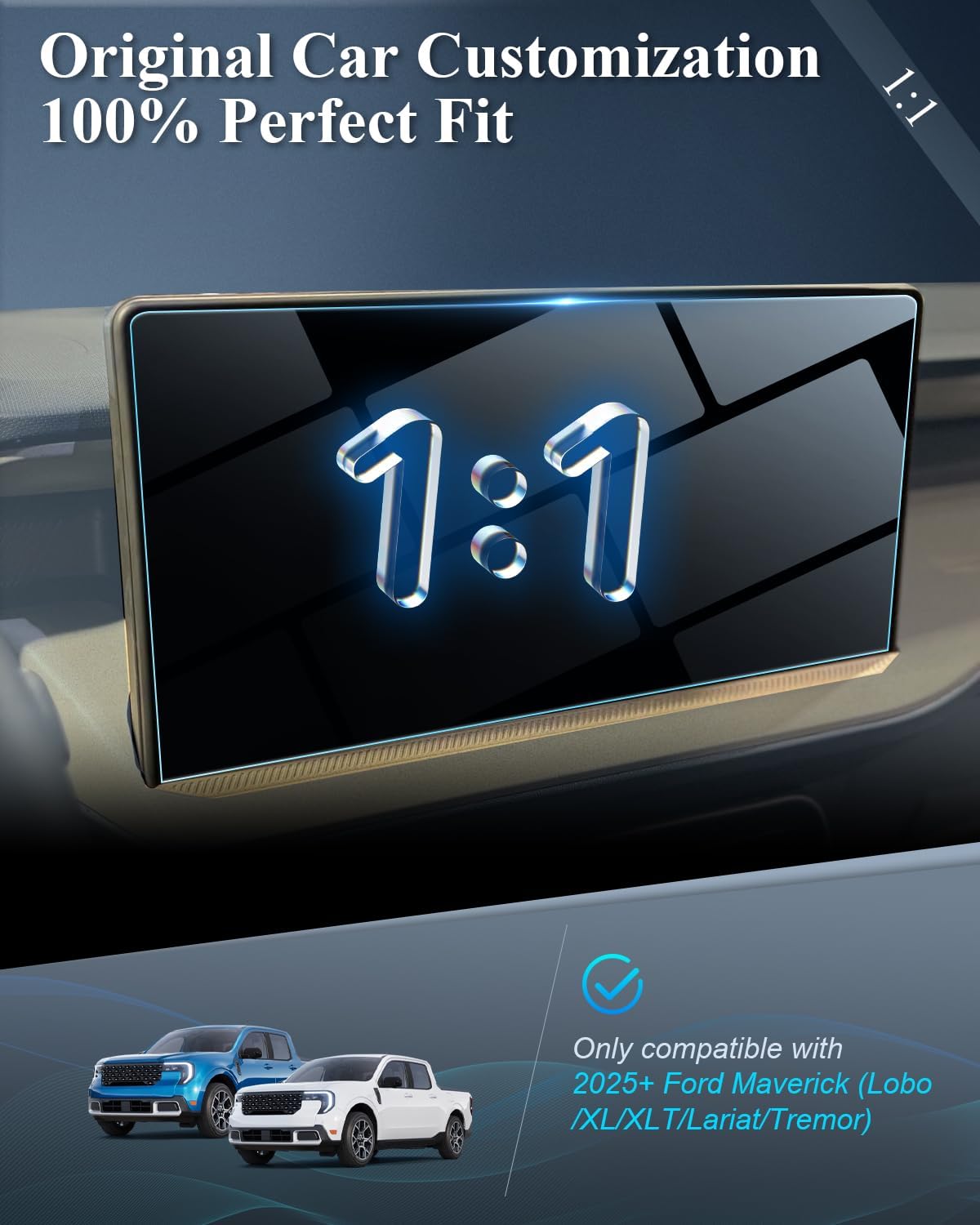 2Pcs 2025 2025 13.2" SYNC4 2025 2025 BIBIBO for Ford Maverick Accessories Screen Protector Ford Maverick Infotainment