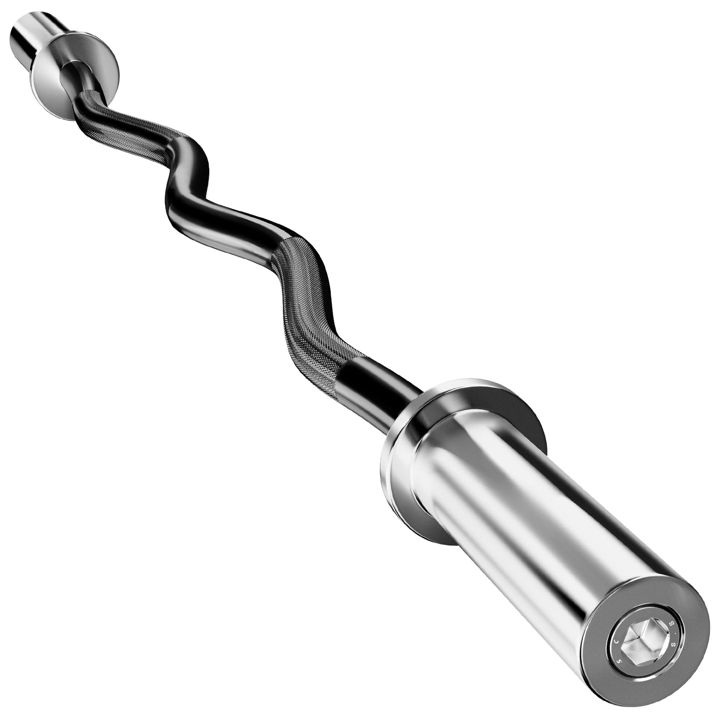 Olympic Barbell Bar EZ Curl Bar Weightlifting Barbell Olympic Weight Bar 2 Inch Sleeve Barbell Knurled Grip Barbell Olympic Barbell with Bearings Strength Training Bar for Home Use Home Gym Barbell