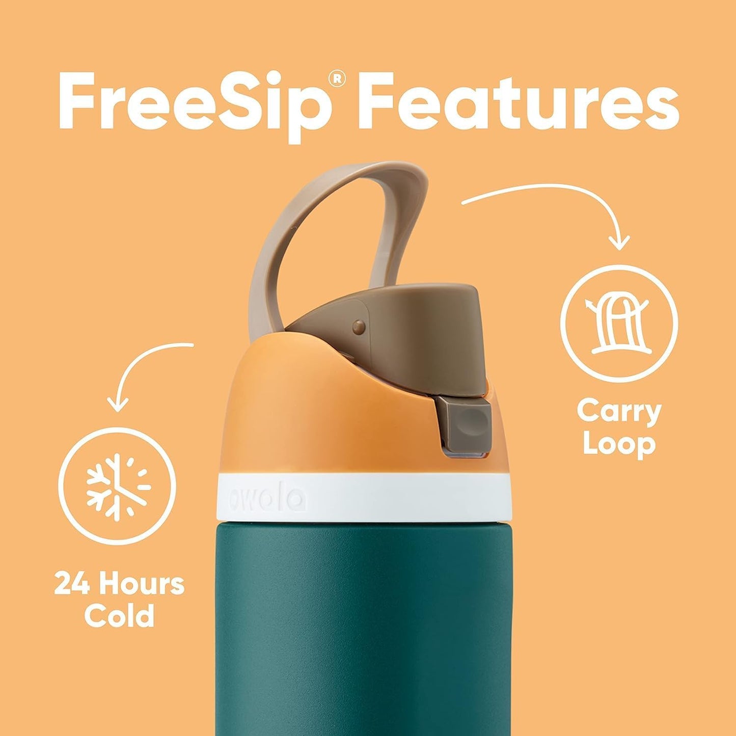 Owala FreeSip 24 oz Insulated Stainless Steel Water Bottle - BPA-Free with Straw for Sports & Travel | Surfs Edge