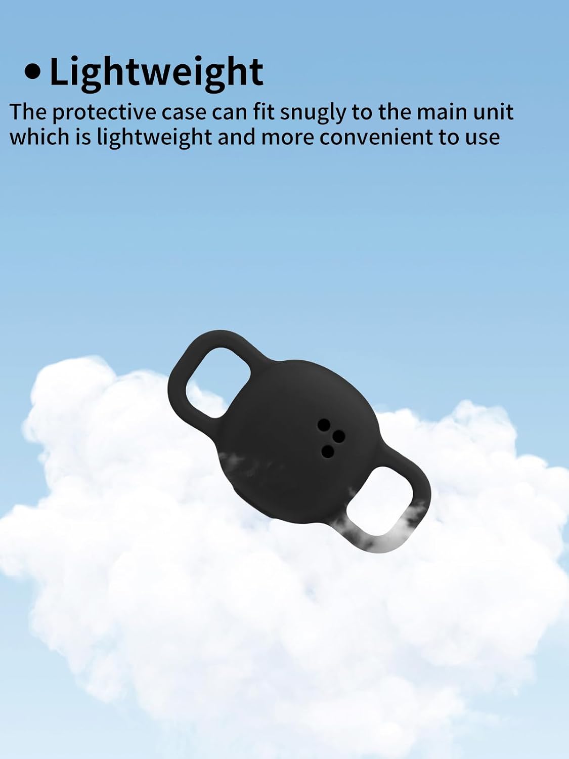UYRUREL Weight-Bearing.Black(2 Pack). Case for Telylou Air Tag Bluetooth Tracker - Silicone Wear-Resistant